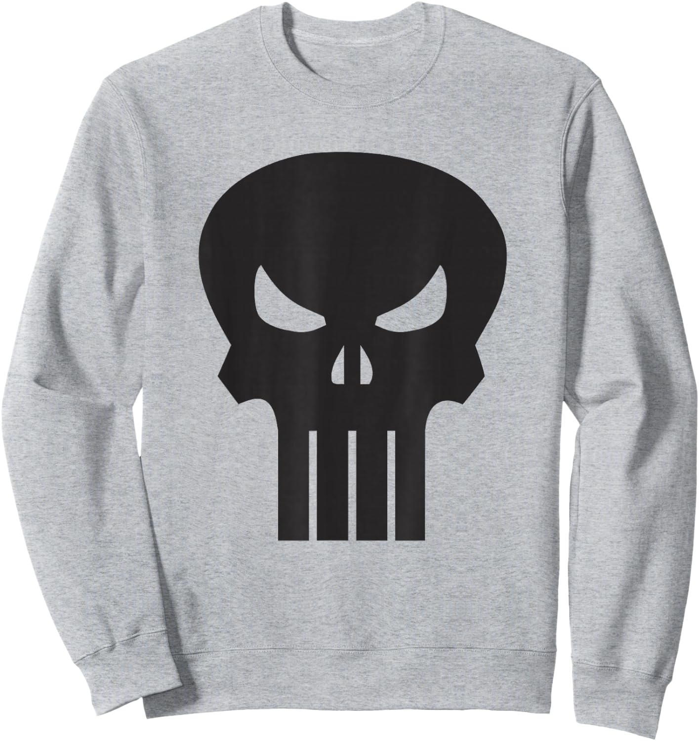 Marvel Comics Retro Classic Punisher Black Skull Chest Logo Sweatshirt - Sweatshirt | Ash