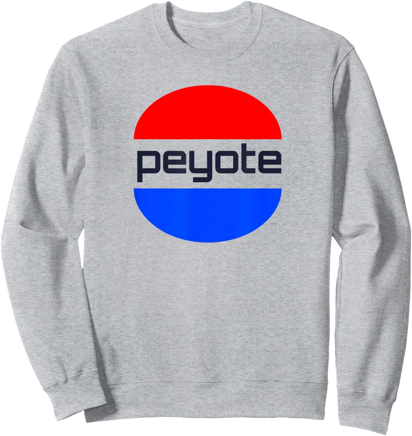 Peyote - Cool font With a Blue And Red Sphere Graphic Sweatshirt - Sweatshirt | Ash
