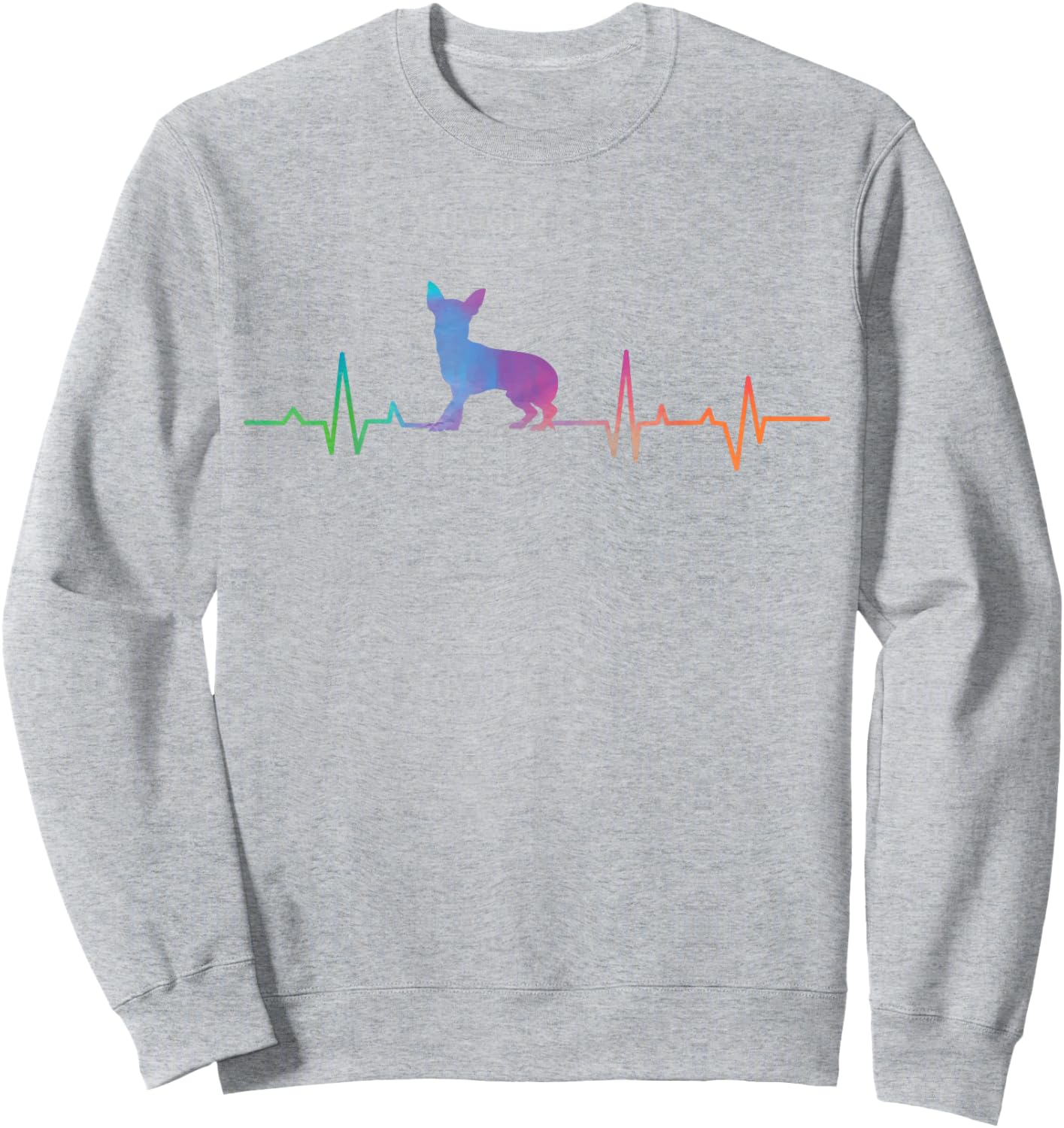 Chihuahua Chihuahueño Heartbeat Sweatshirt - Sweatshirt | Ash