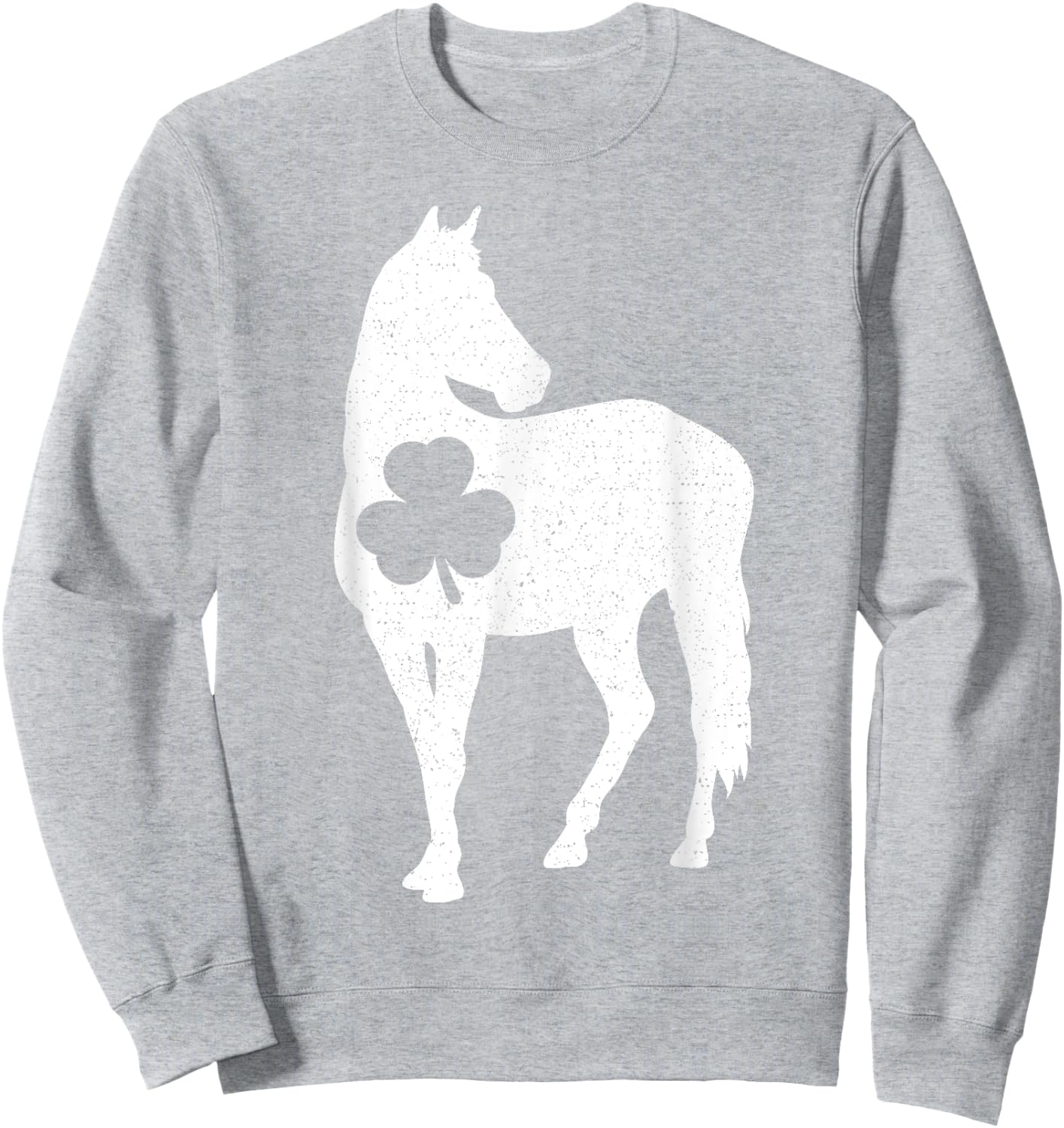 St Patrick's Day Shamrock Horse Irish Green Saint Paddy's Sweatshirt - Sweatshirt | Ash