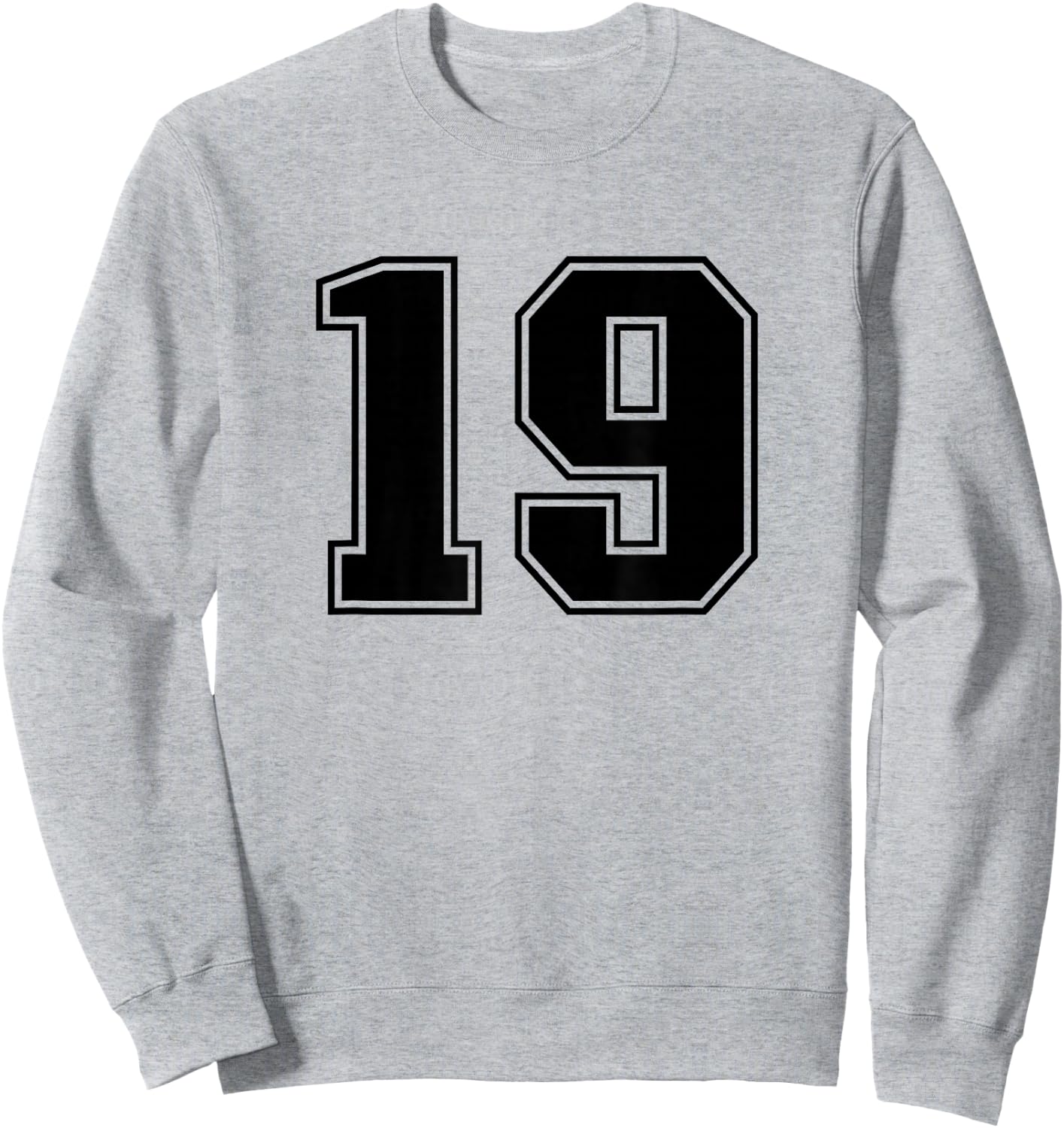 Number #19 Black Sport Number Sweatshirt - Sweatshirt | Ash