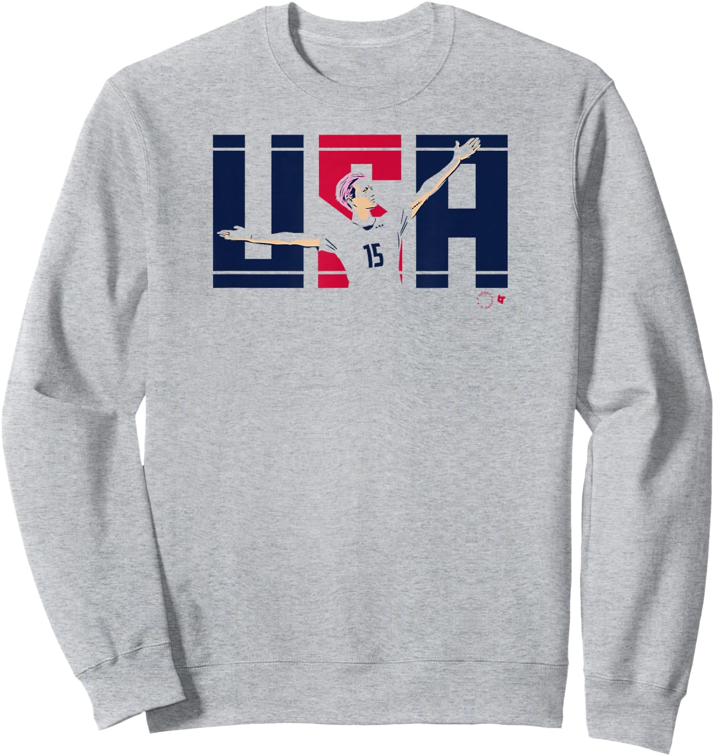 USA Rapinoe Pose - Megan Rapinoe - USWNT USA Soccer Sweatshirt - Sweatshirt | Ash