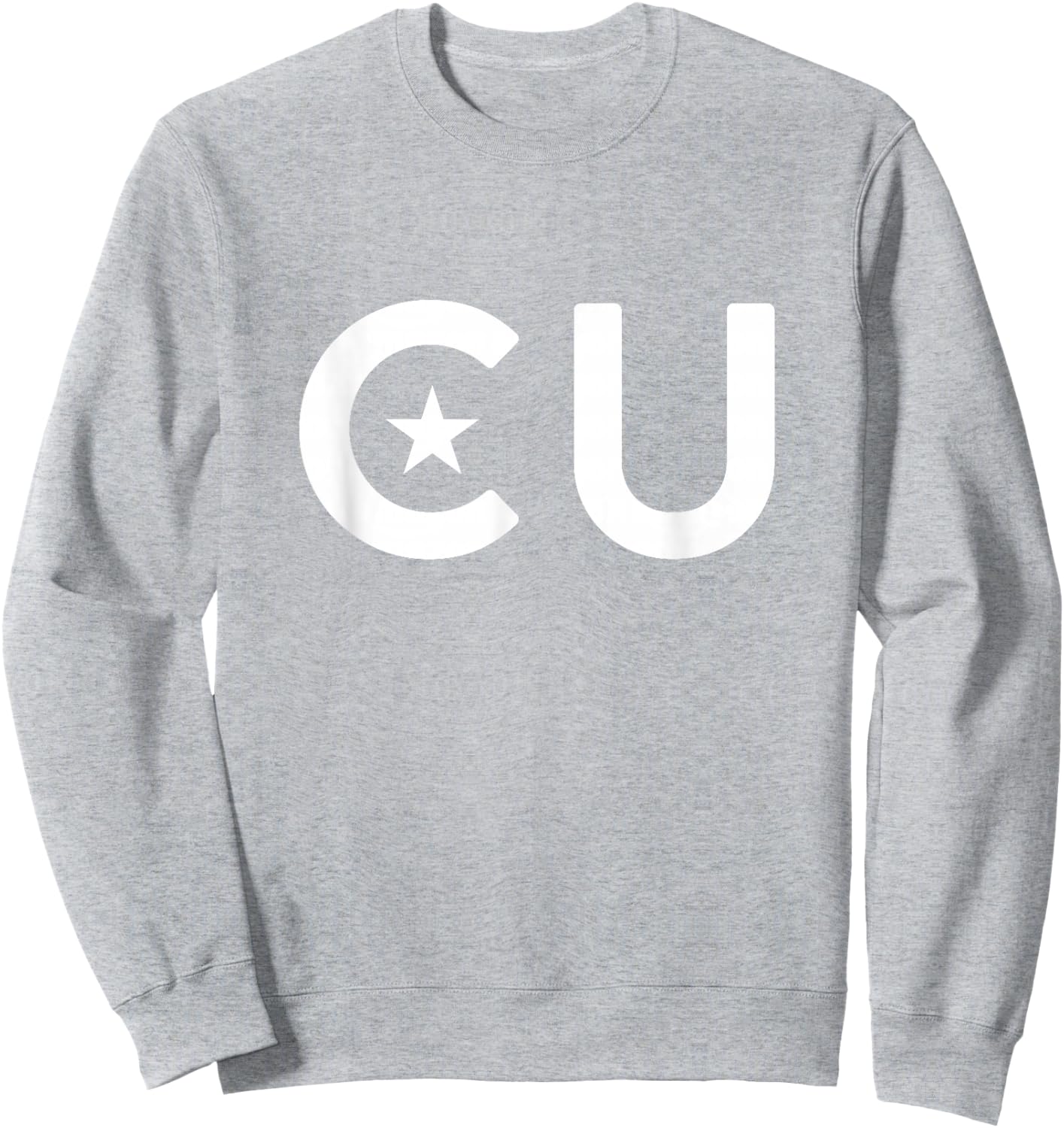 CU - Cuba Two Part Combo Design - Cuban Flag Part 1 Sweatshirt - Sweatshirt | Ash