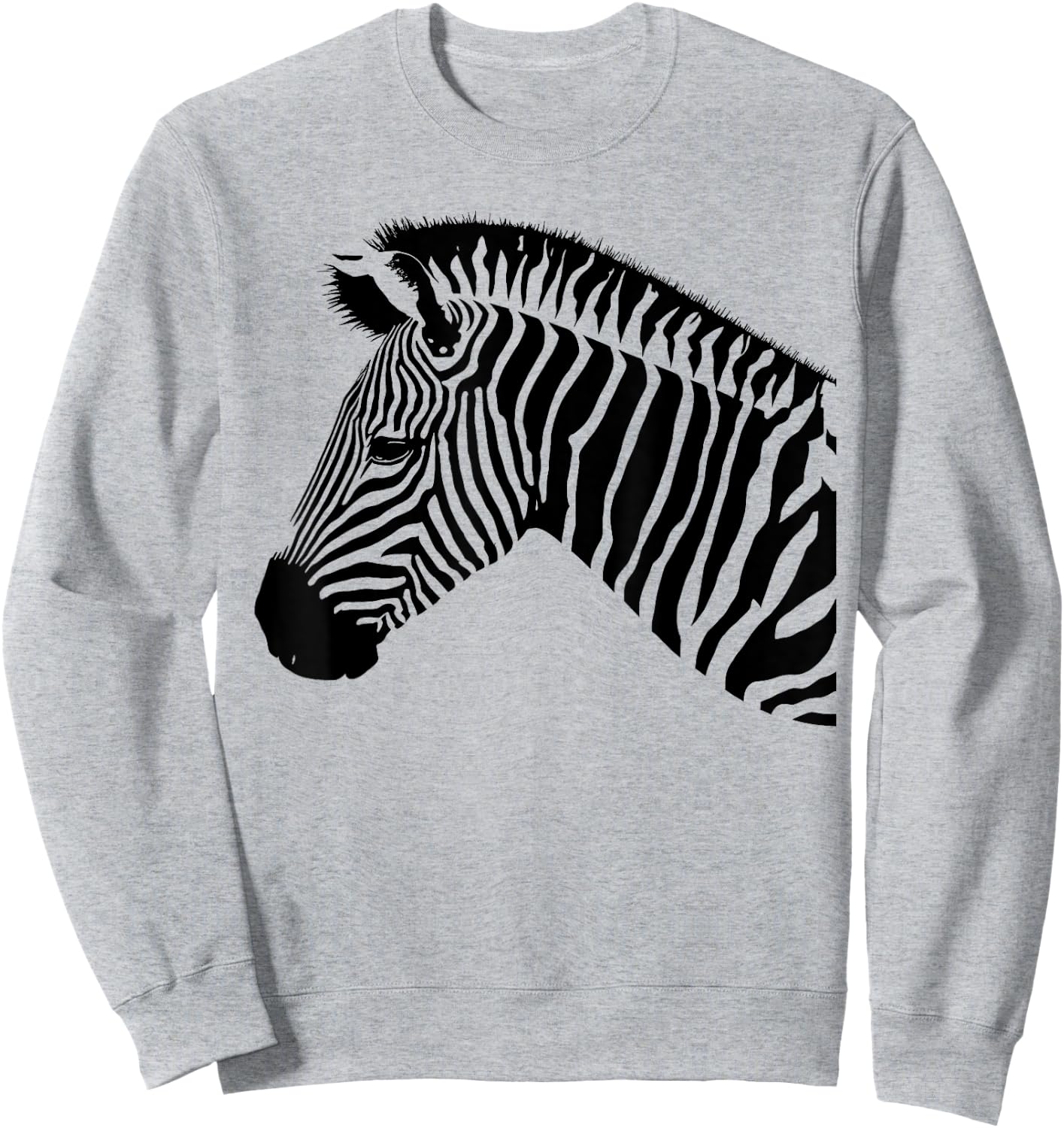 Zebra Art for Animal and African Animal lover Sweatshirt - Sweatshirt | Ash
