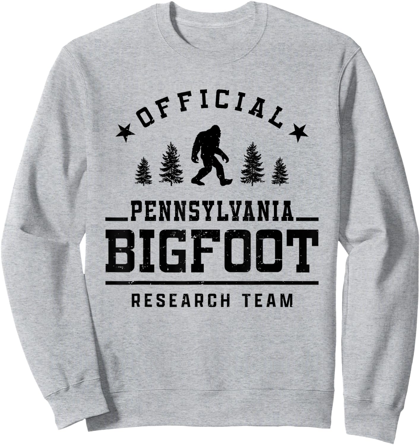 Official Pennsylvania Bigfoot Research Team Sweatshirt - Sweatshirt | Ash