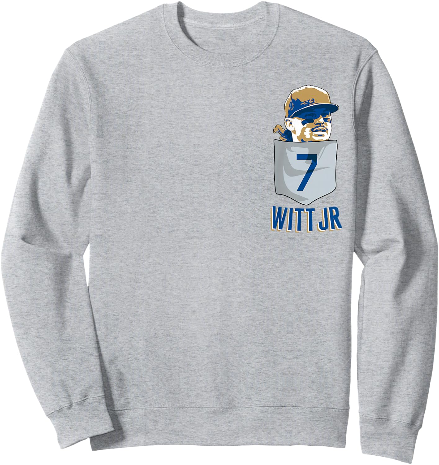 Bobby WITT Jr. Kansas City Baseball Pocket MLBPA Sweatshirt - Sweatshirt | Ash