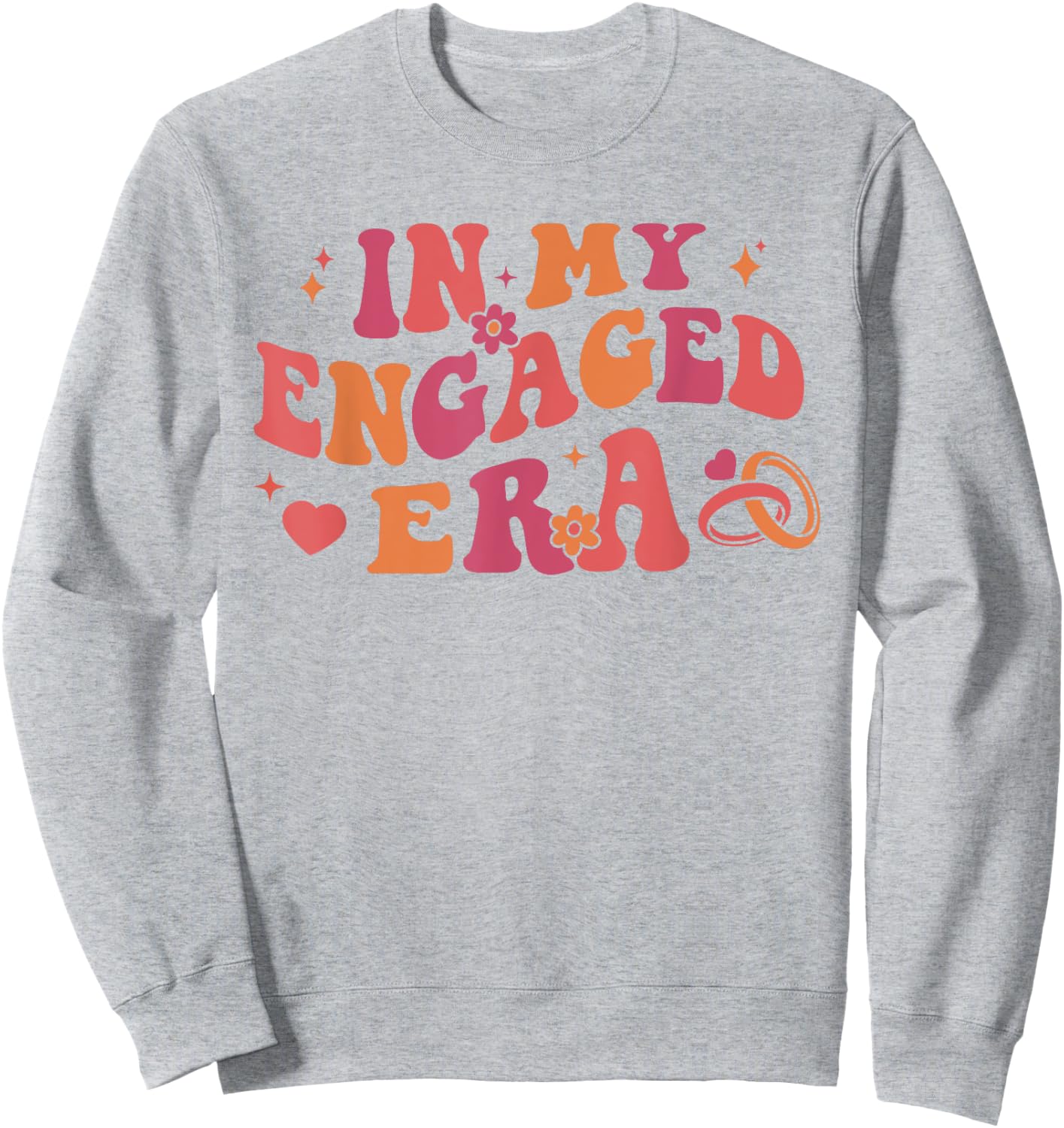 In My Engaged Era Retro Bride Bachelorette Party Bridesmaid Sweatshirt - Sweatshirt | Ash