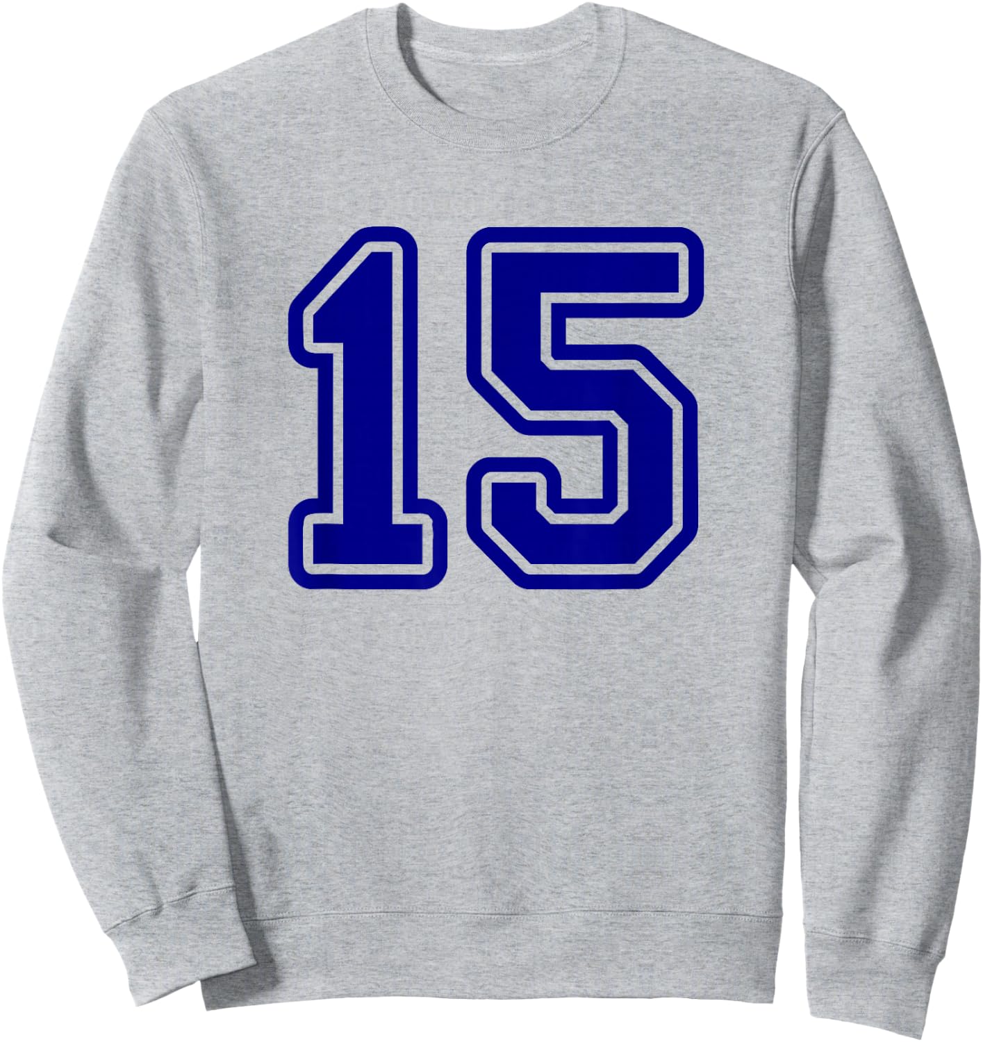 Blue Sport Team #15 Sweatshirt - Sweatshirt | Ash