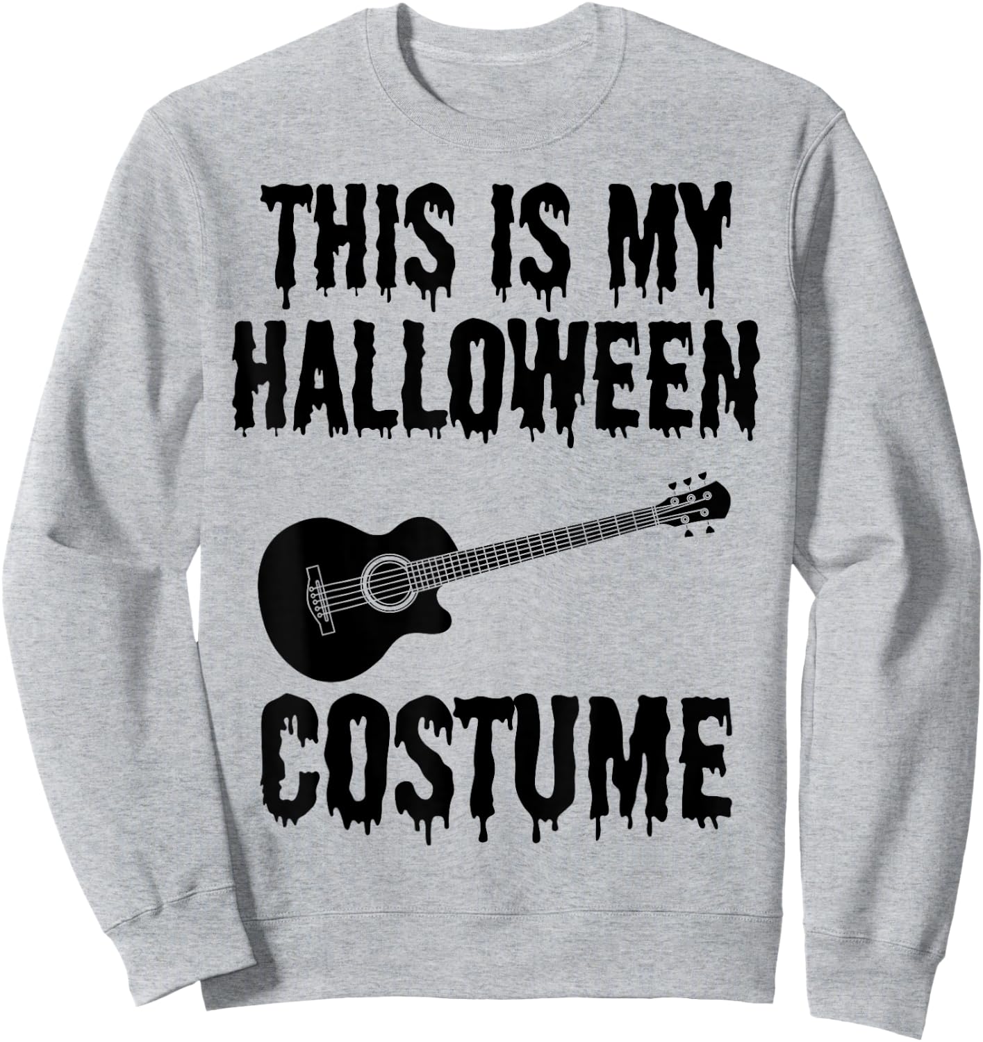 Funny Guitarist This is My Halloween Costume Guitar Player Sweatshirt - Sweatshirt | Ash