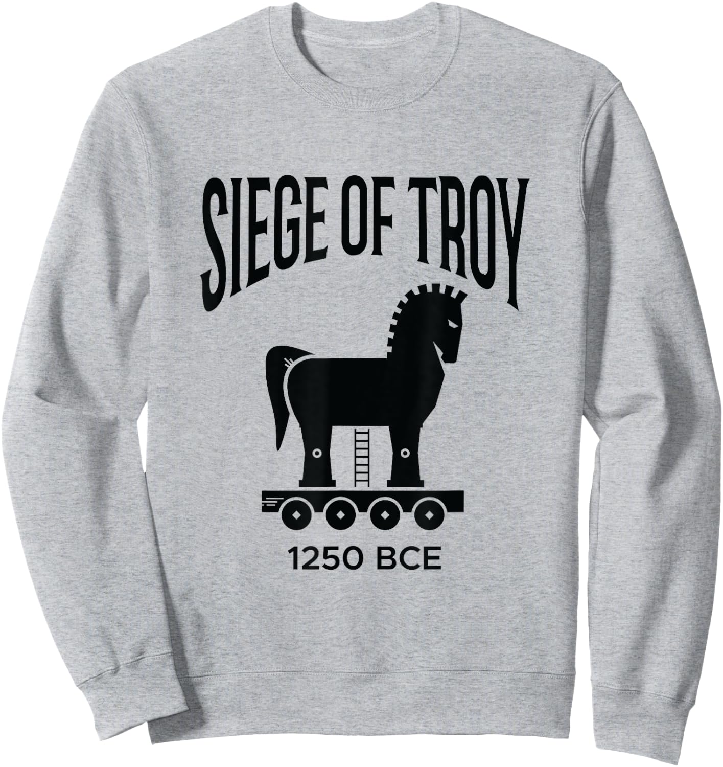 Siege of Troy Trojan Horse Trojan War Greek Mythology Sweatshirt - Sweatshirt | Ash