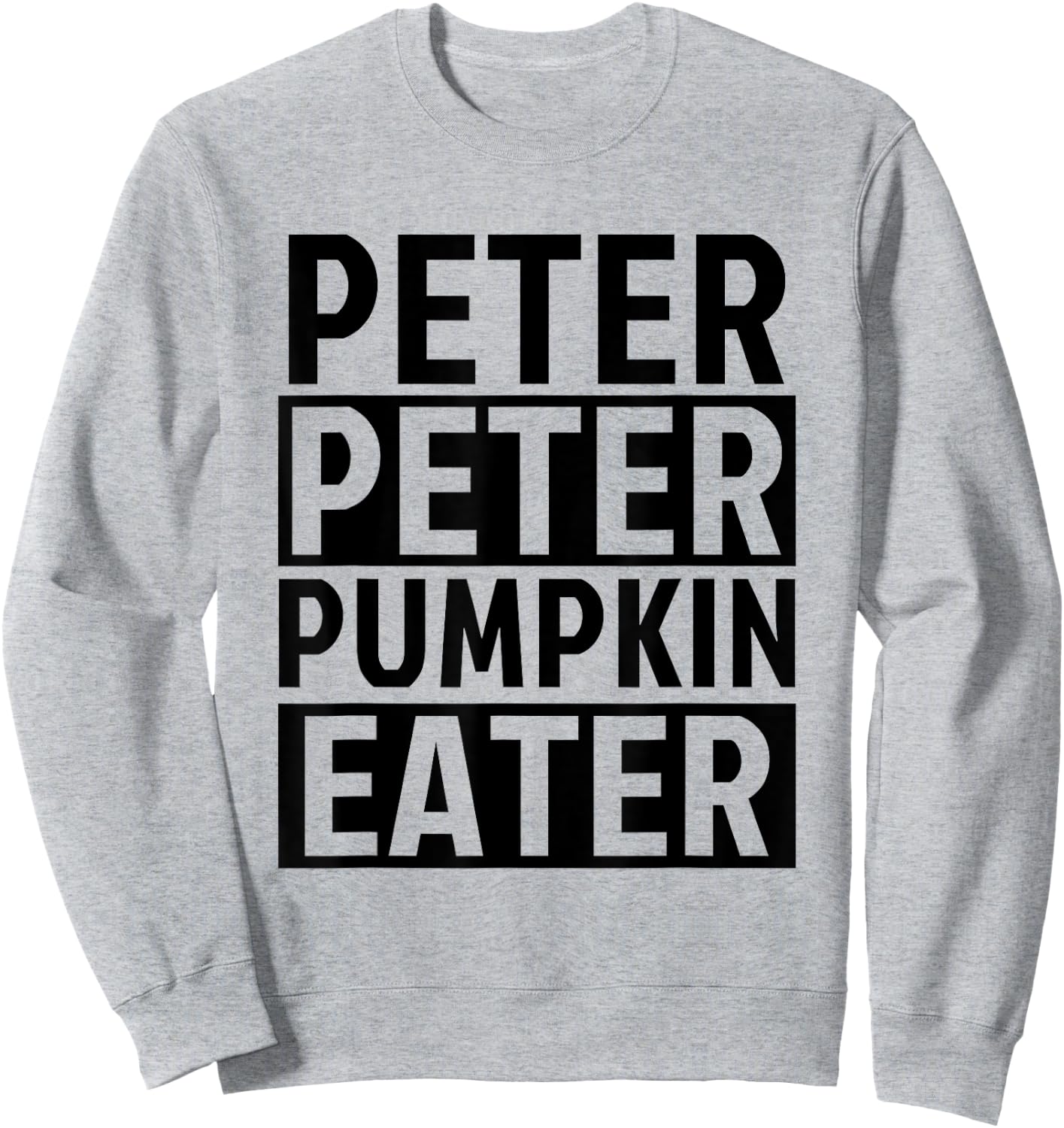 Halloween Couples Costumes for Adults Peter Pumpkin Eater Sweatshirt - Sweatshirt | Ash