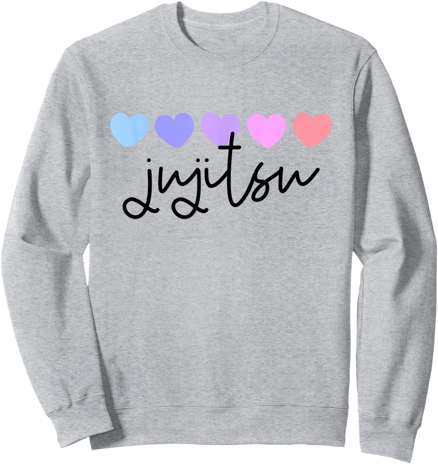 Jiu Jitsu or Jujitsu Lover Heart Women or Girls Sweatshirt - Sweatshirt | Ash
