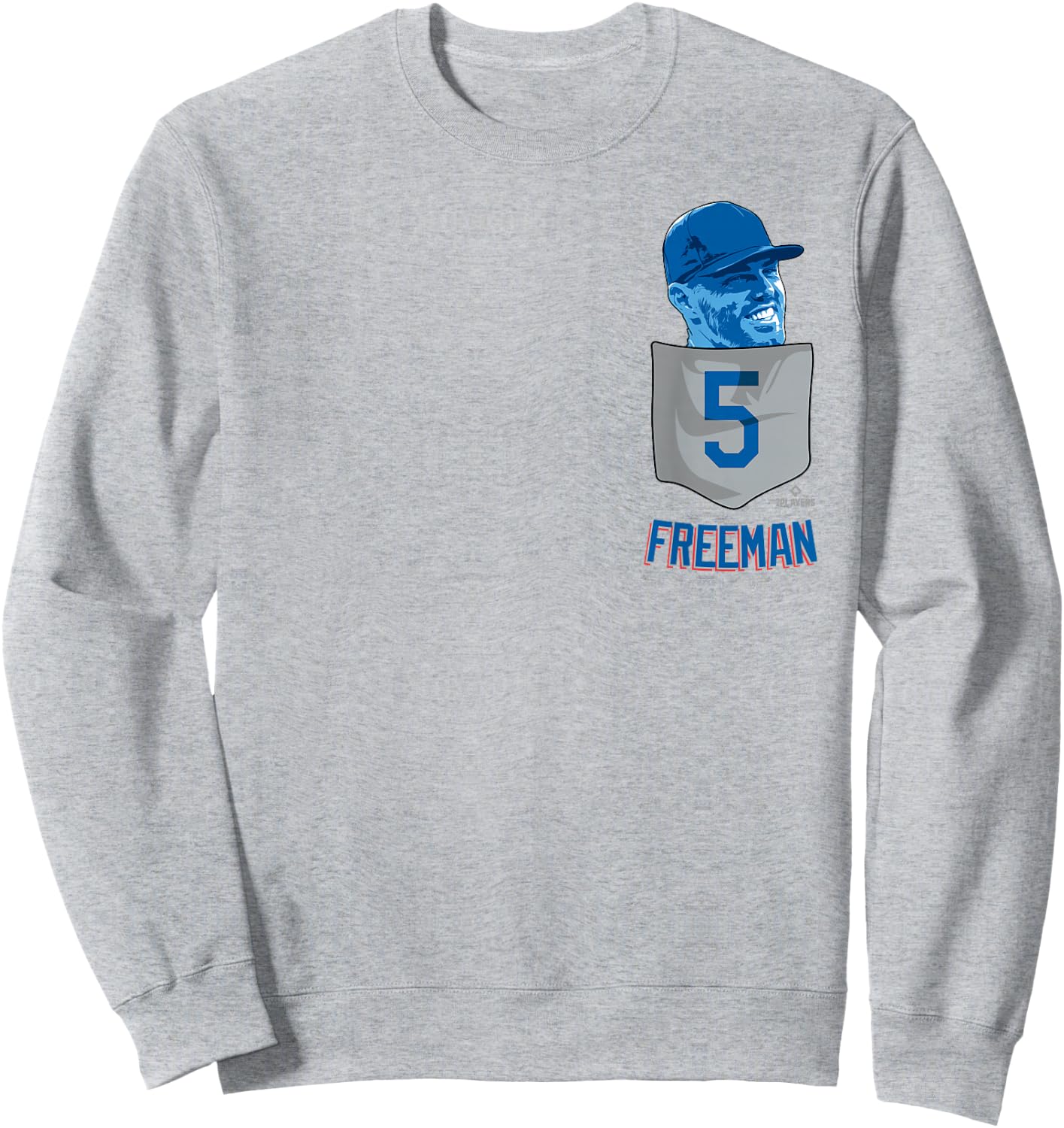 Freddie Freeman Los Angeles Baseball Pocket MLBPA Sweatshirt - Sweatshirt | Ash