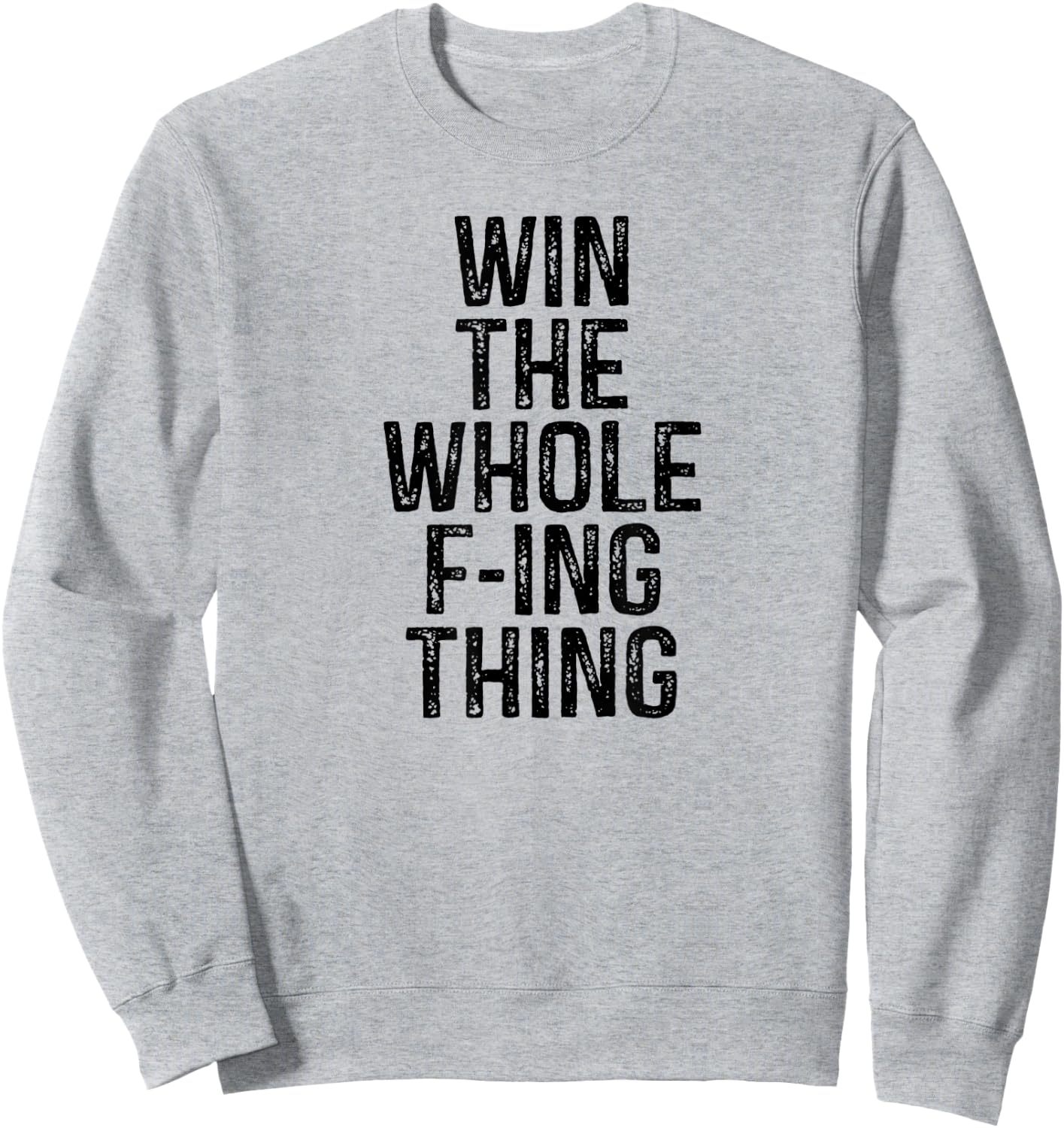 Win the Whole Fing Thing F-ing Thing Humor Sweatshirt - Sweatshirt | Ash