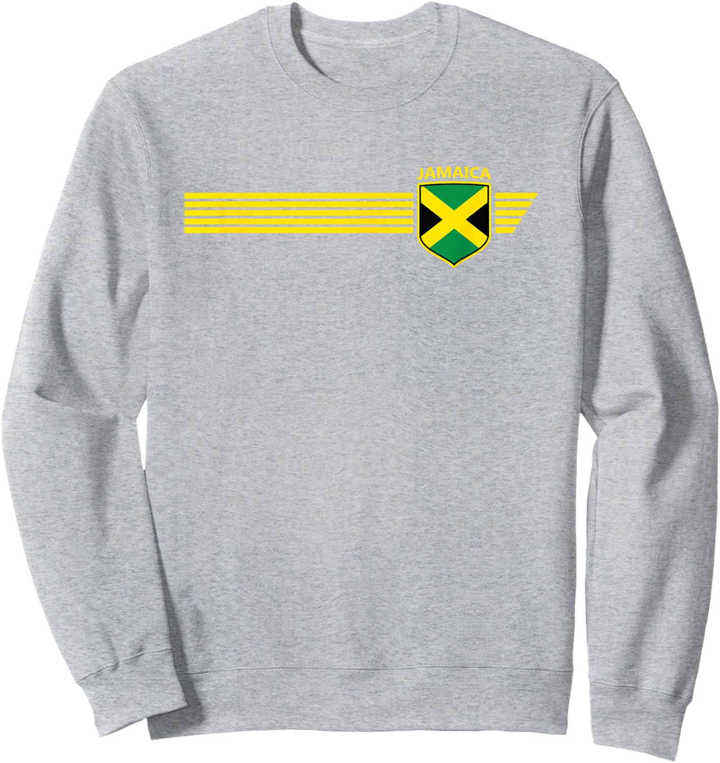 Jamaica Flag Jamaican Vintage Athletic Throwback Souvenir Sweatshirt - Sweatshirt | Ash