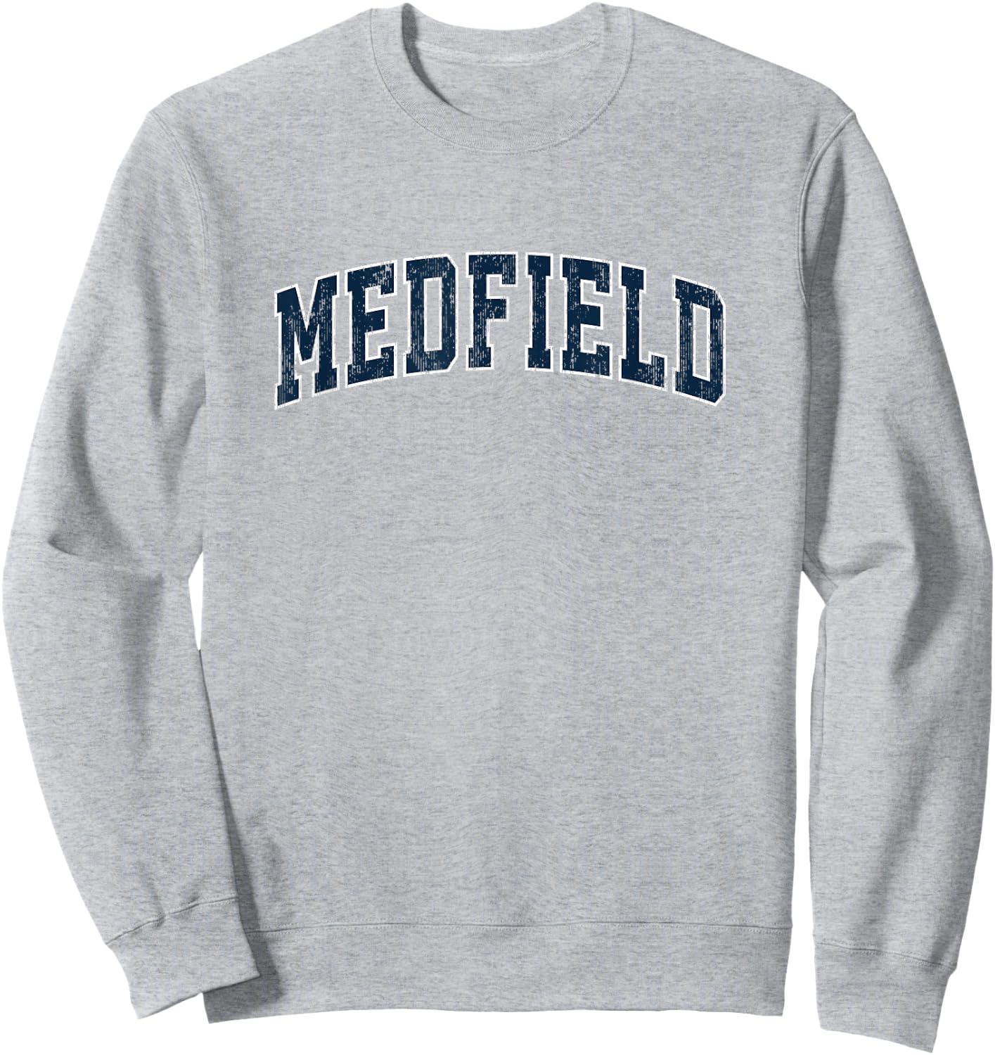 Medfield Massachusetts MA Vintage Sports Design Navy Design Sweatshirt - Sweatshirt | Ash