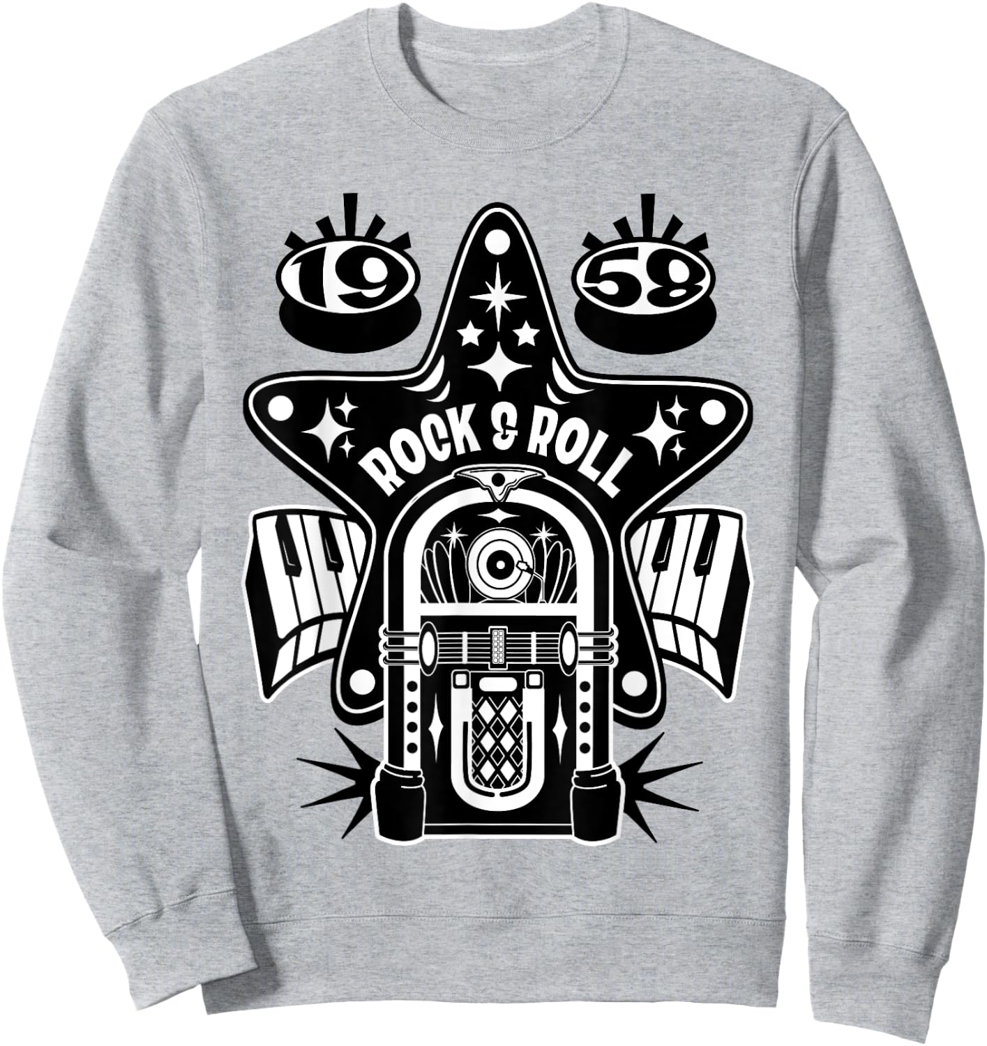 Rockabilly Retro 50s Sock Hop Costume Music Jukebox 1950s Sweatshirt - Sweatshirt | Ash