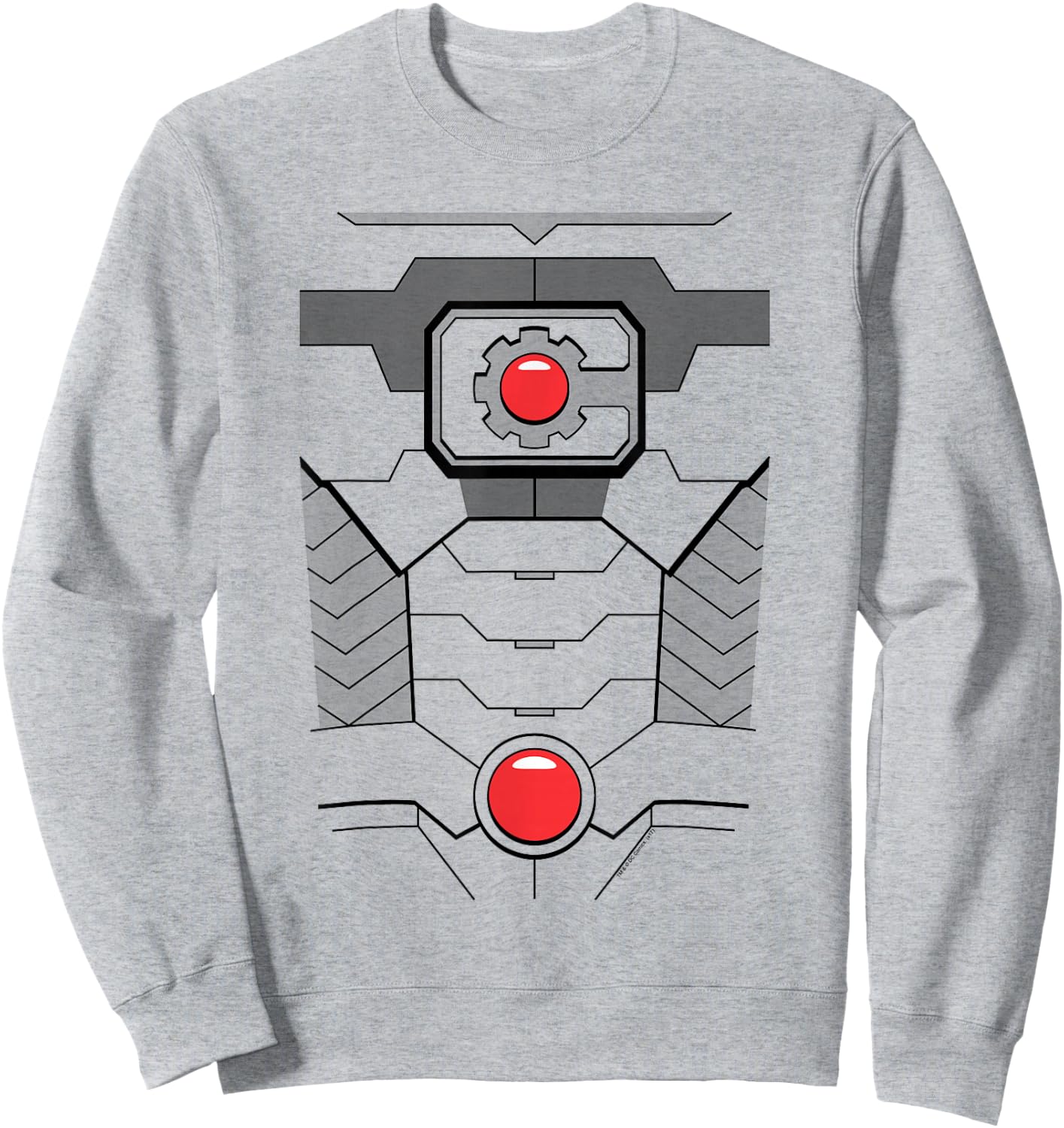 Justice League Cyborg Uniform Halloween Costume Sweatshirt - Sweatshirt | Ash