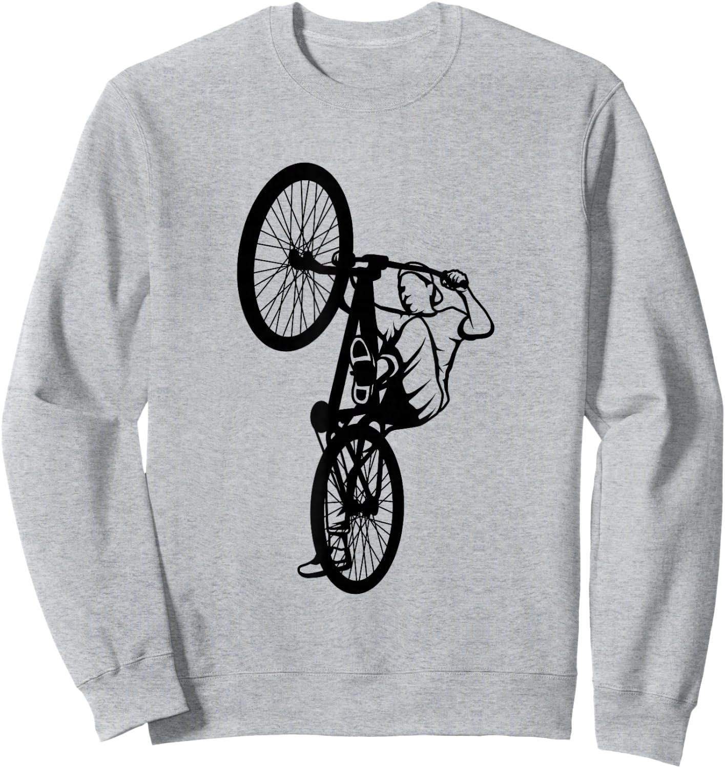 BMX Rider Sketch BMX Fan Wheelie Bike Sweatshirt - Sweatshirt | Ash