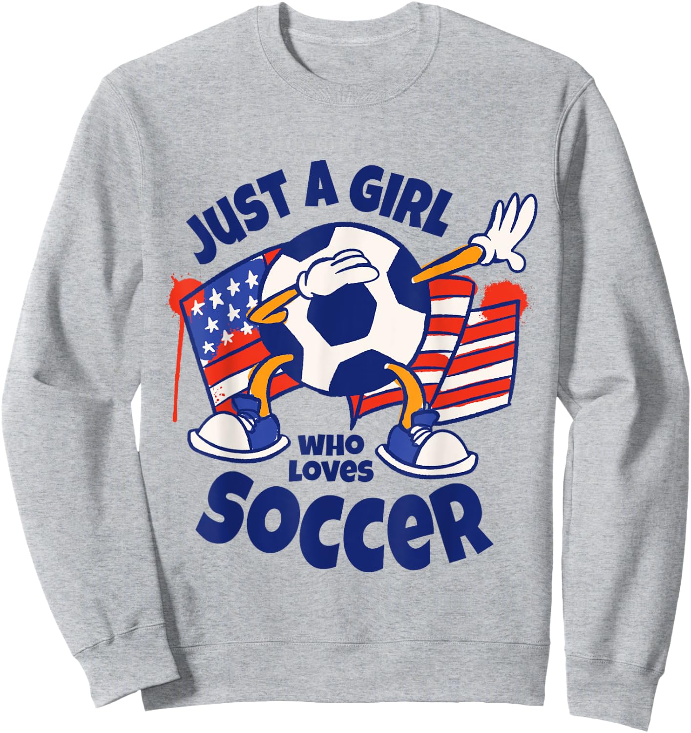 Just a Girl Who Loves Soccer Kids Girl Teen Football Sweatshirt - Sweatshirt | Ash