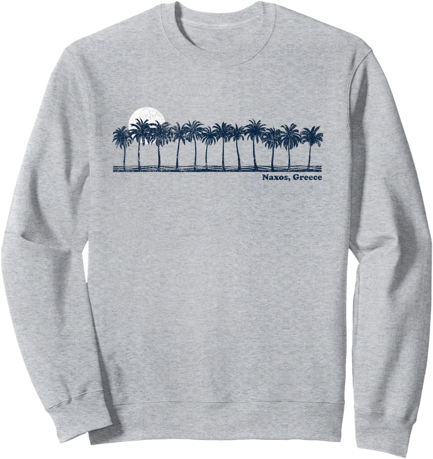 Naxos Vintage 70s Retro Throwback Design Sweatshirt - Sweatshirt | Ash