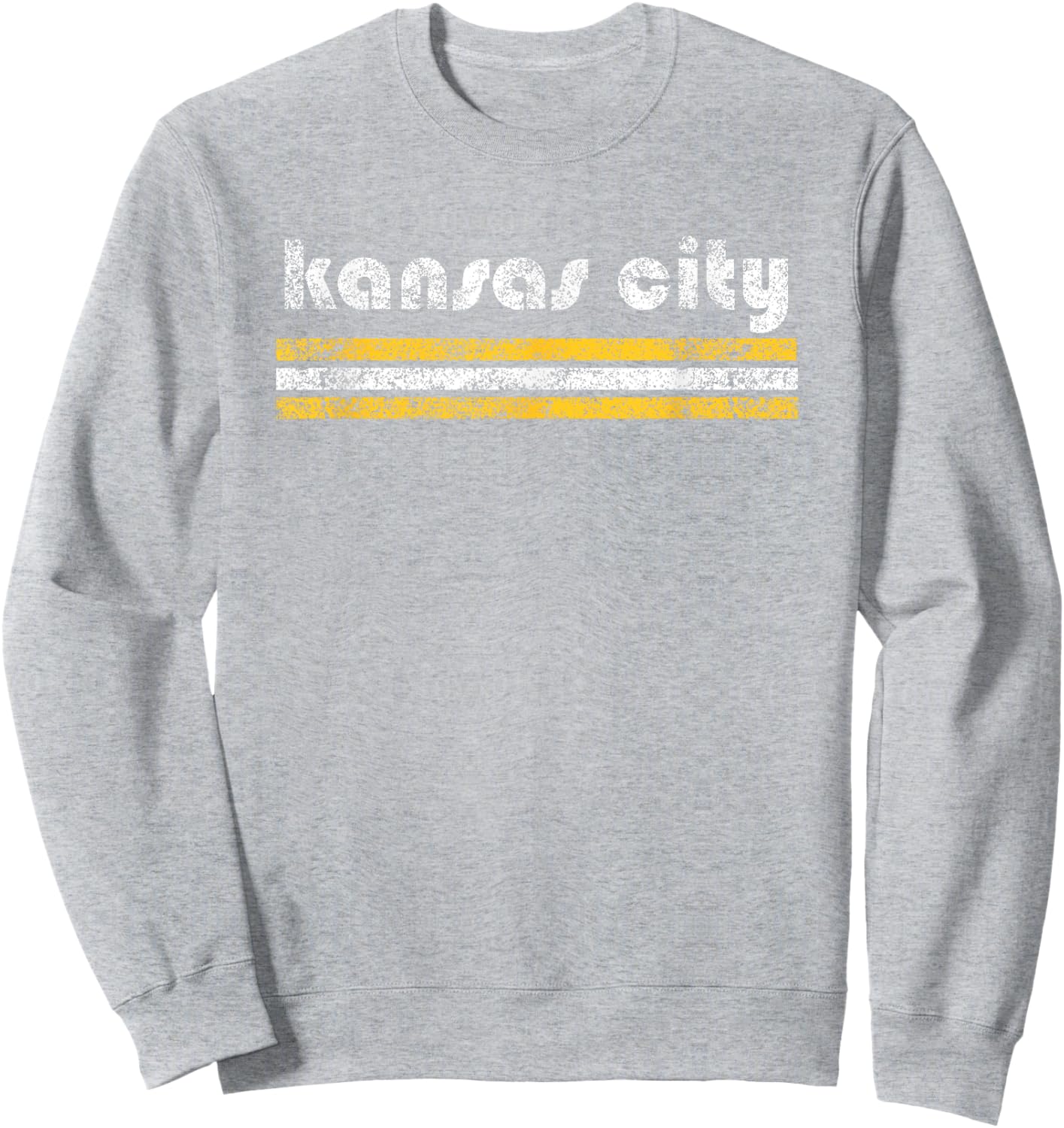 Kansas City Missouri Retro Vintage Weathered Throwback Sweatshirt - Sweatshirt | Ash