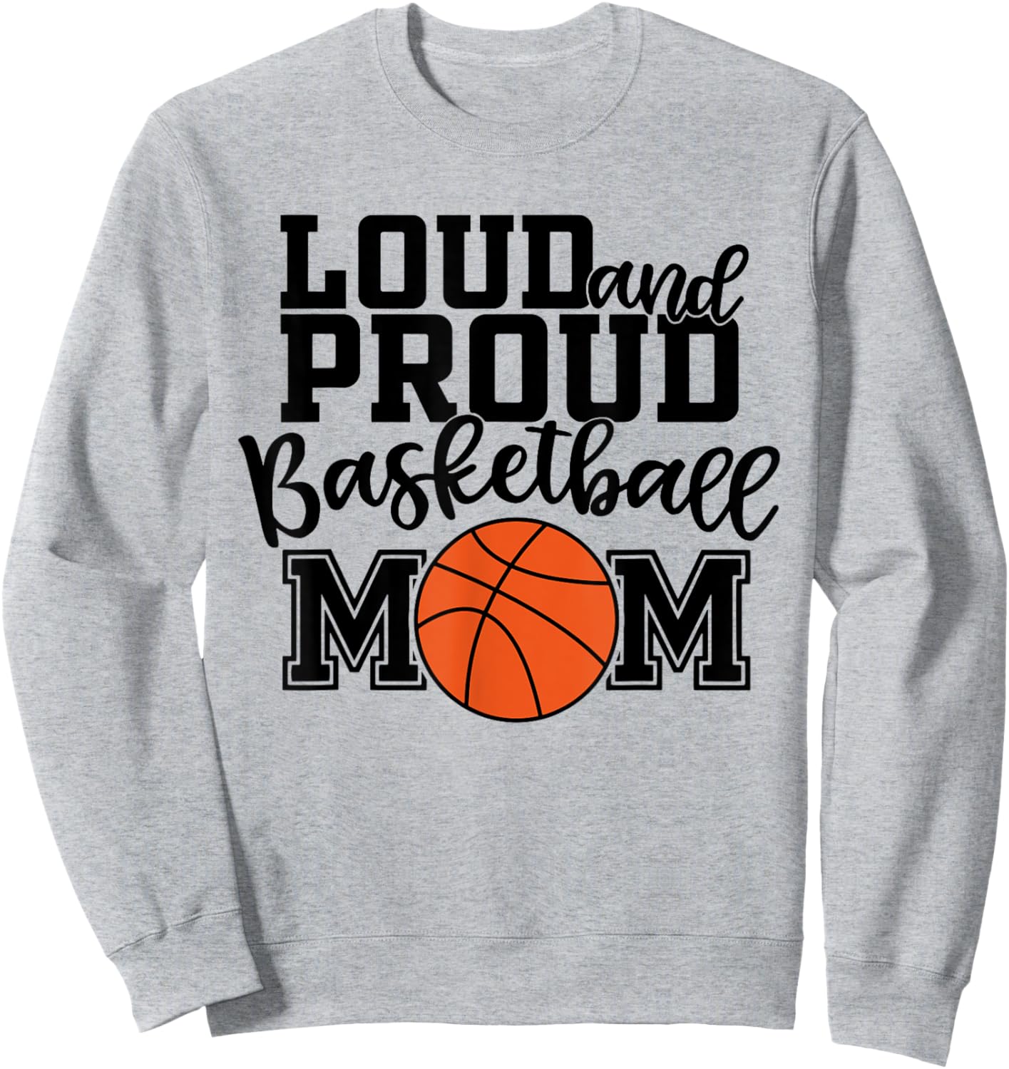Basketball Mom Sweatshirt - Sweatshirt | Ash