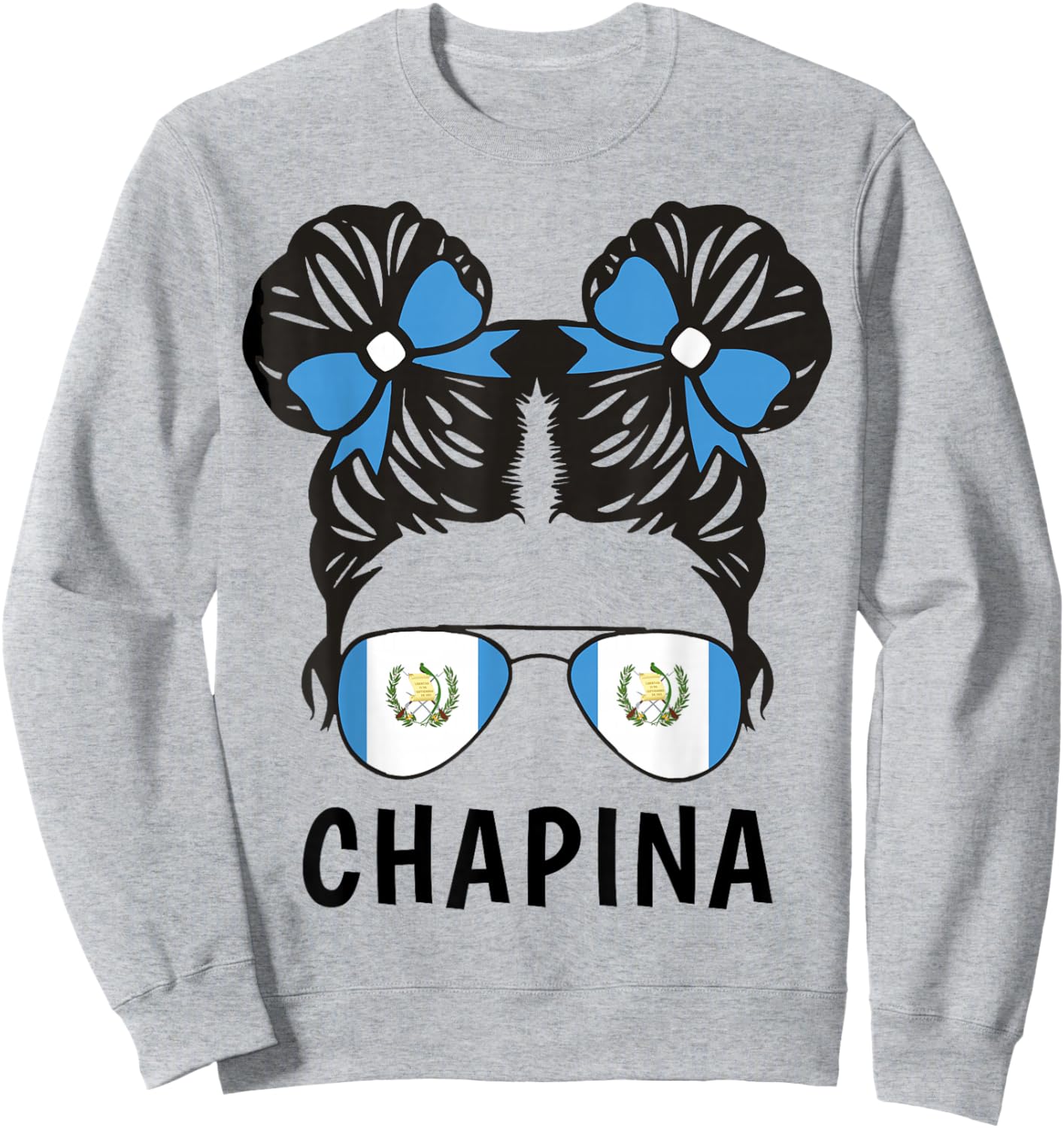 Guatemala Flag Chapina Guatemalan Girl Youth Women Guatemala Sweatshirt - Sweatshirt | Ash