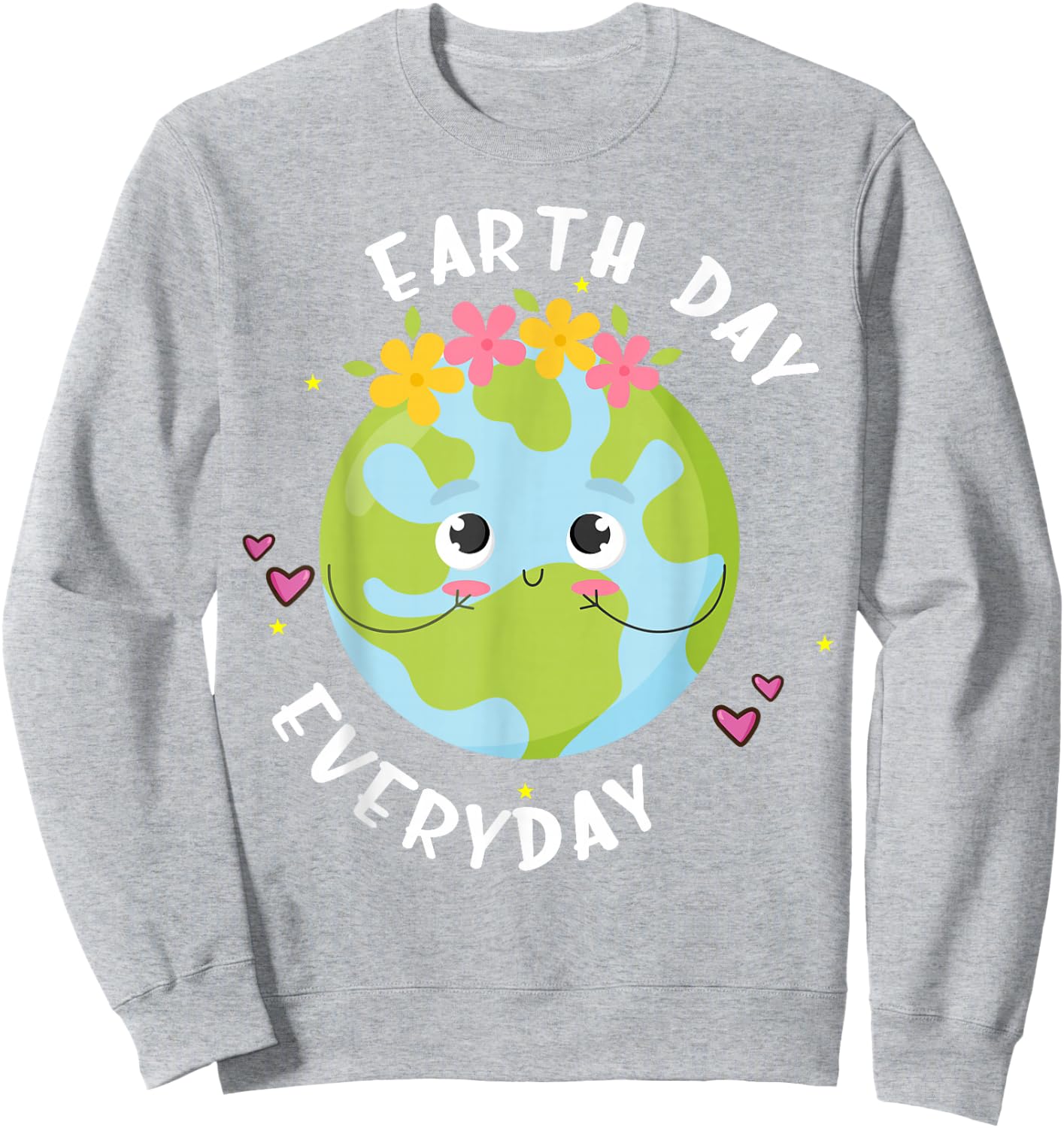 Earth Day Everyday Kids Girl Sweatshirt - Sweatshirt | Ash