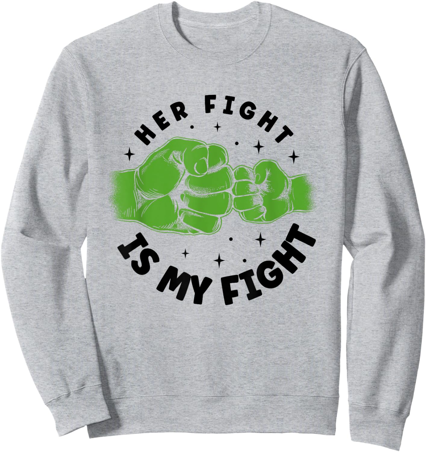 Her Fight Is My Fight Liver Cancer Awareness Survivor Sweatshirt - Sweatshirt | Ash