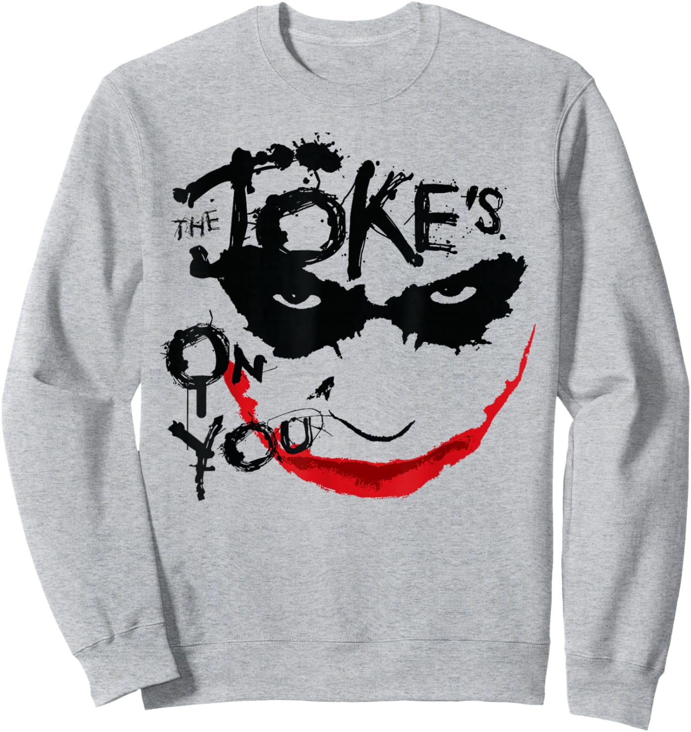 DC Dark Knight Joker Stencil Sweatshirt - Sweatshirt | Ash