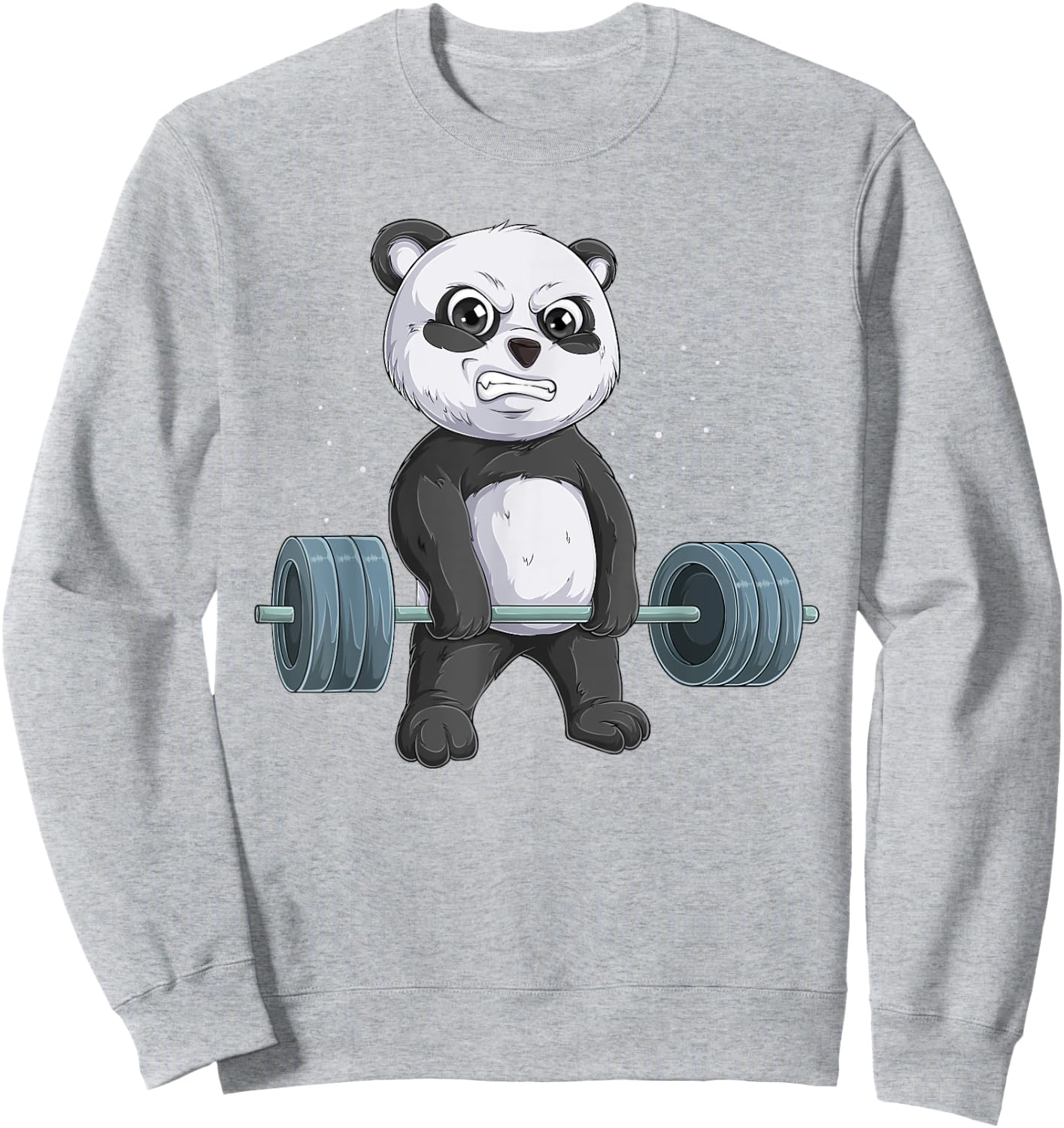Panda Bear Weightlifting Funny Deadlift Men Fitness Gym Sweatshirt - Sweatshirt | Ash