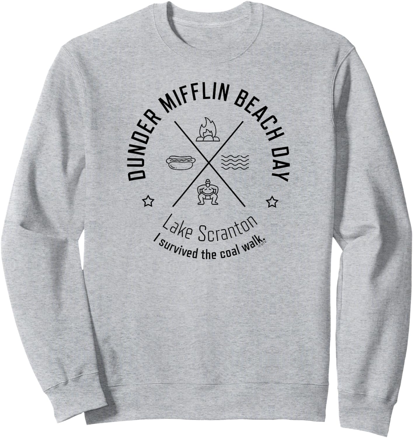 The Office Dunder Mifflin Beach Day Sweatshirt - Sweatshirt | Ash