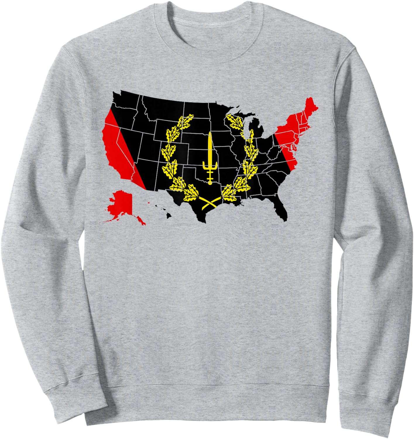 American African Heritage Flag American Black Heritage Flag Sweatshirt - Sweatshirt | Ash