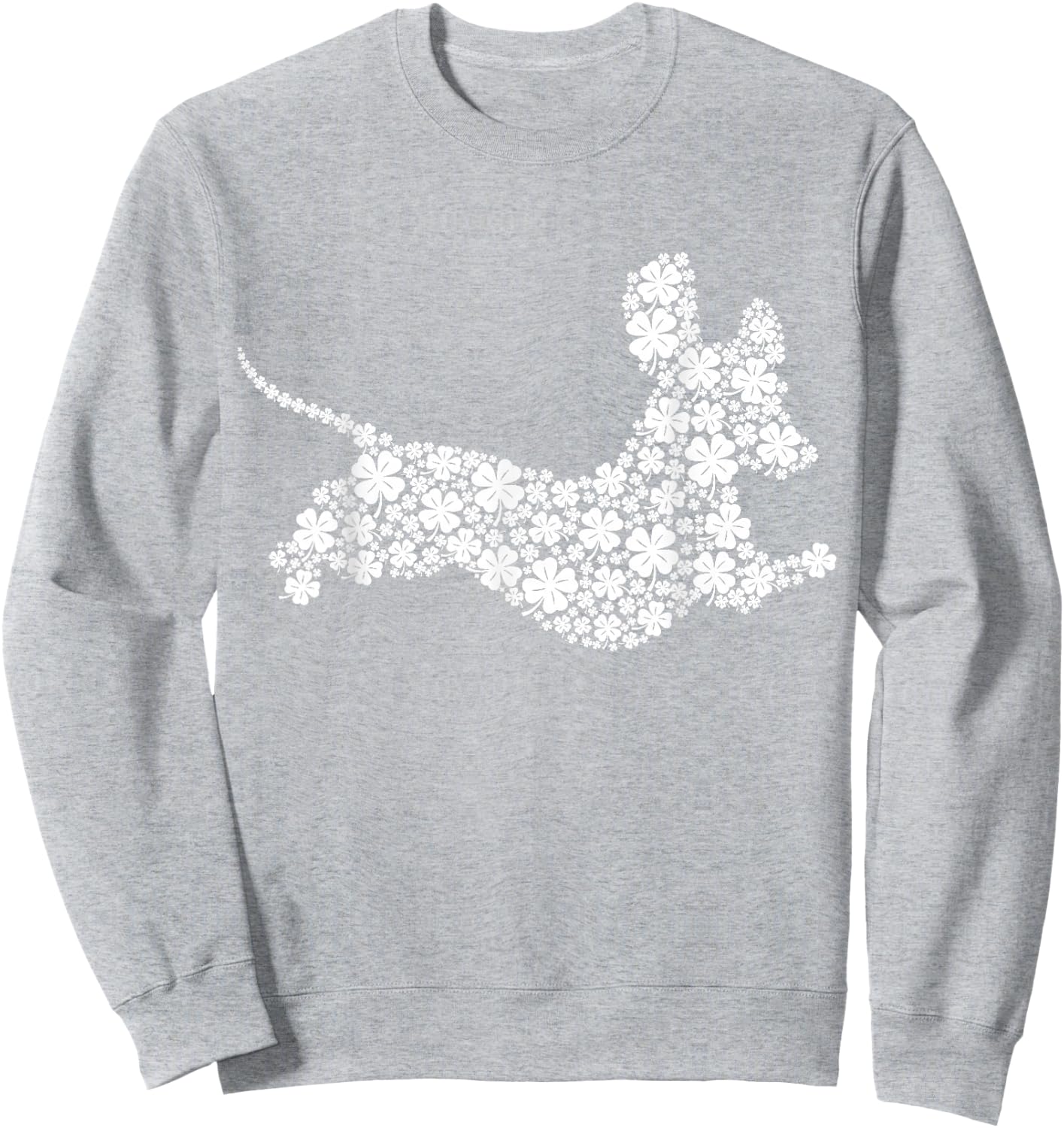 Dachshund St. Patrick's Day Wiener Dog Weiner Shamrock Sweatshirt - Sweatshirt | Ash