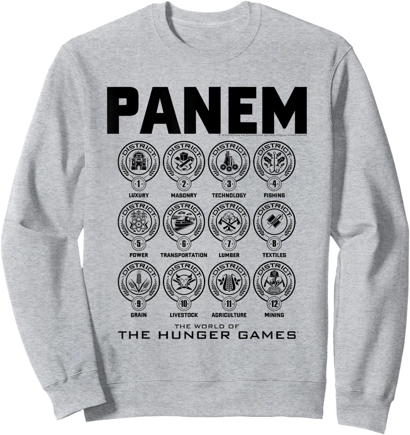 The Hunger Games District Icons Sweatshirt - Sweatshirt | Ash