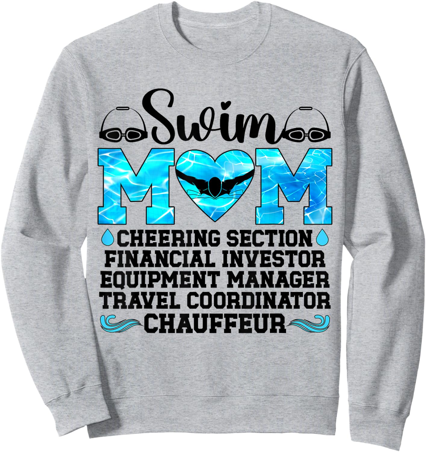 Swim Mom Definition Swimming Mother Of A Swimmer Mom Sweatshirt - Sweatshirt | Ash