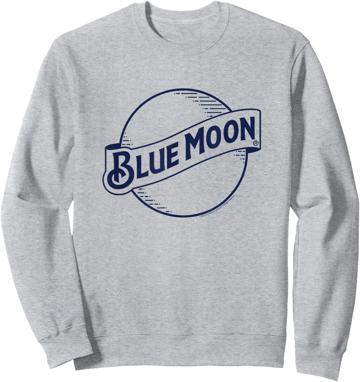 Coors Brewing Company Blue Moon Retro Classic Chest Logo Sweatshirt - Sweatshirt | Ash