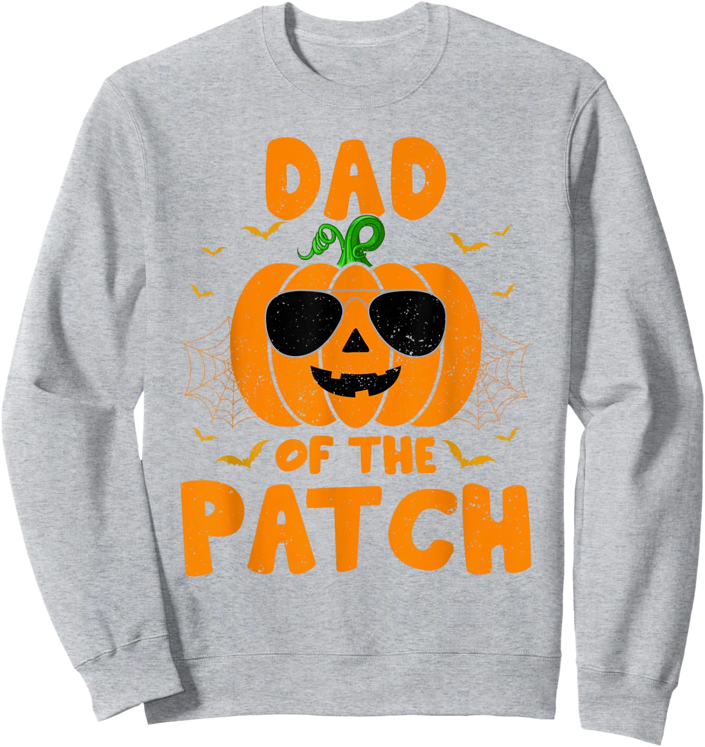 Pumpkin Dad Of The Patch Group Halloween Costume Family Dad Sweatshirt - Sweatshirt | Ash