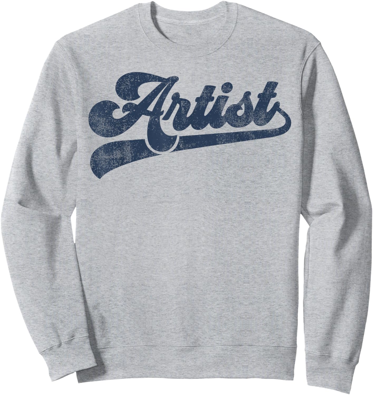 Artist Cute Vintage Graphic Small Sweatshirt - Sweatshirt | Ash