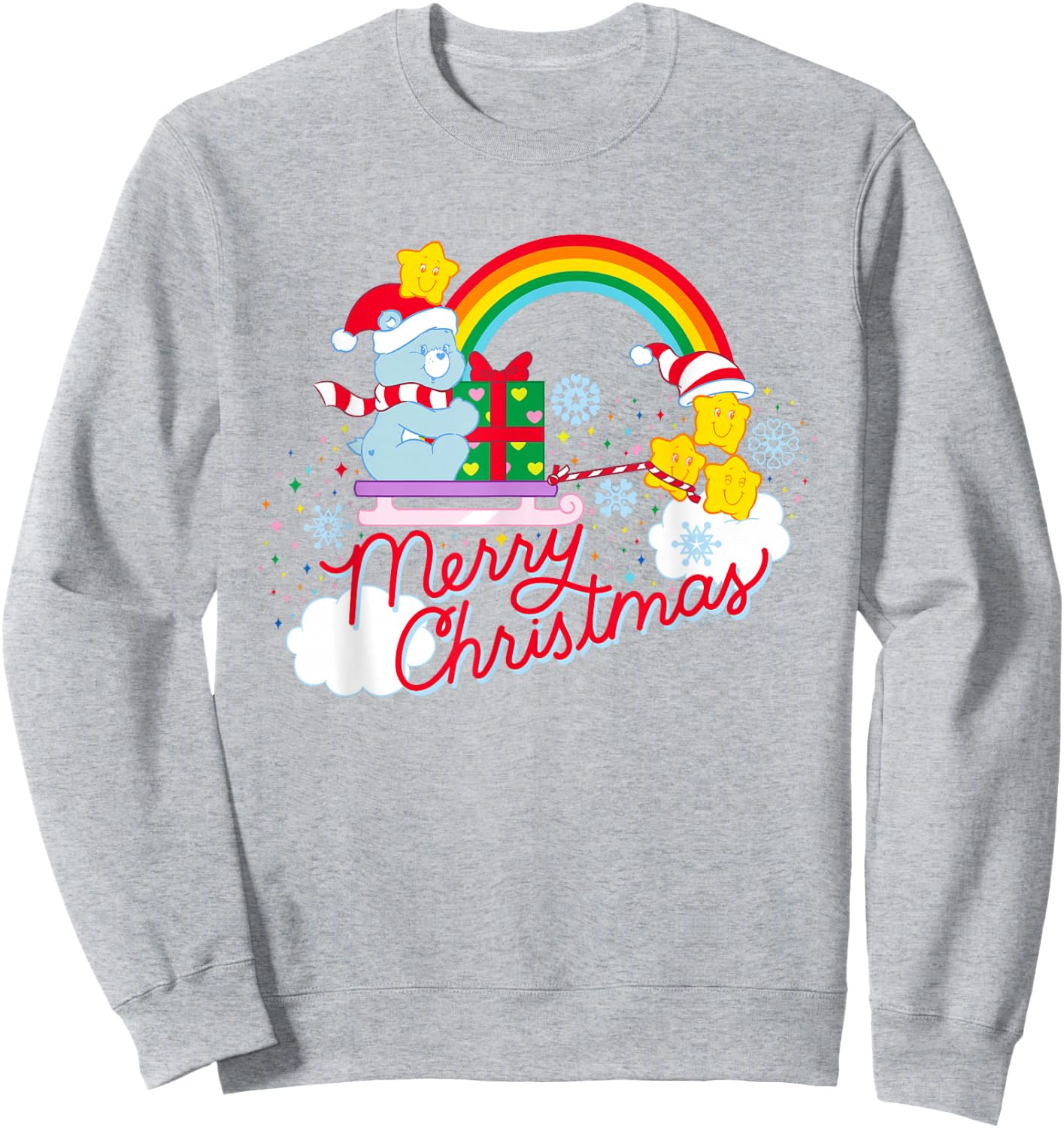 Care Bears Merry Christmas With Christmas Wishes Bear Sweatshirt - Sweatshirt | Ash