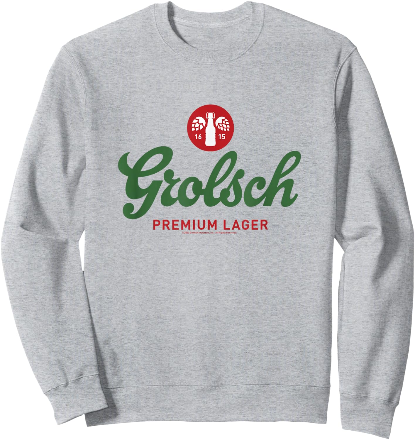 Coors Brewing Company Grolsch Premium Beer Since 1615 Logo Sweatshirt - Sweatshirt | Ash