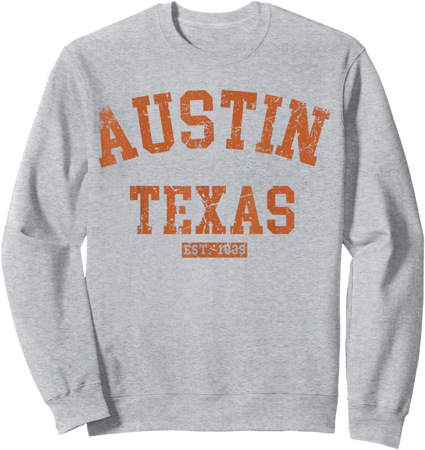 Vintage Austin Texas Athletic TX Sports Design Sweatshirt - Sweatshirt | Ash