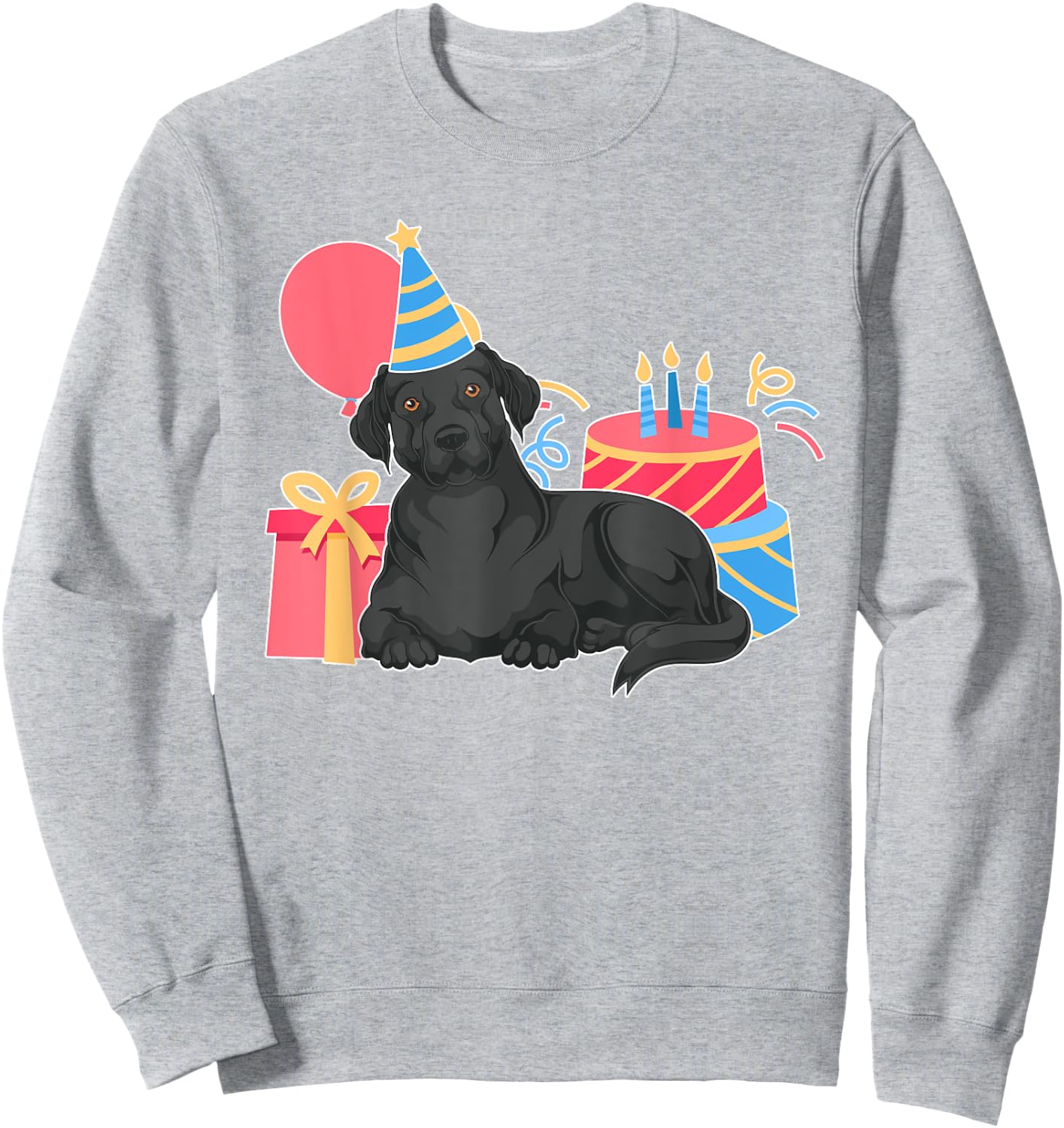 Black Labrador Lover Dog Owner Kids Birthday Party Black Lab Sweatshirt - Sweatshirt | Ash