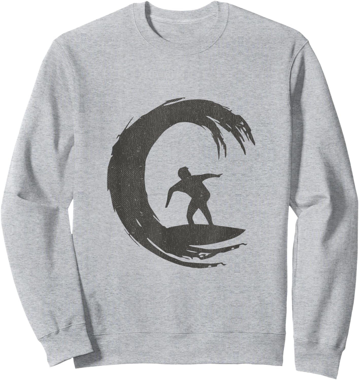 Wave Surfing Shirts Surf Logo Sweatshirt - Sweatshirt | Ash