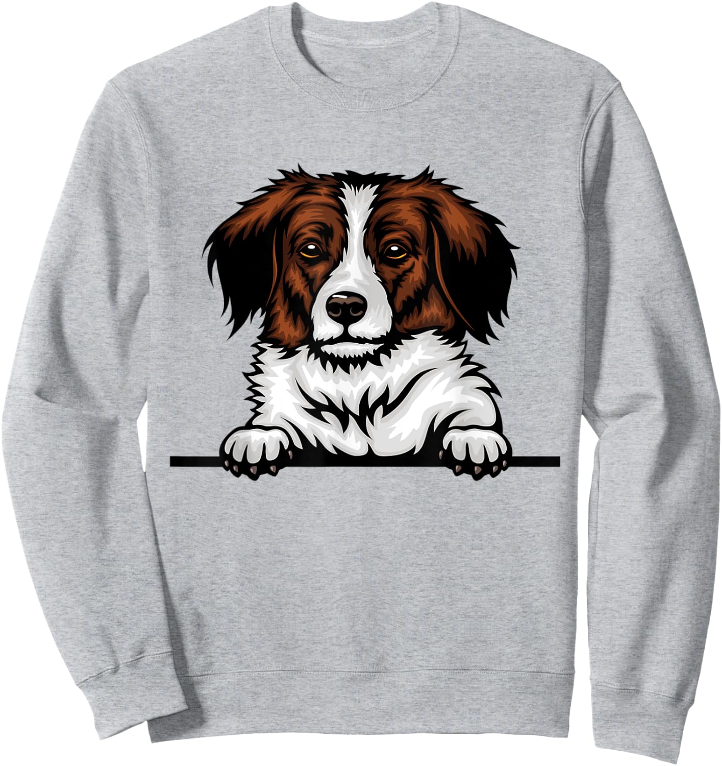 Kooikerhondje Dog Breed Popping Up Fun Kooikerhondje Owner Men Women Kids Sweatshirt - Sweatshirt | Ash