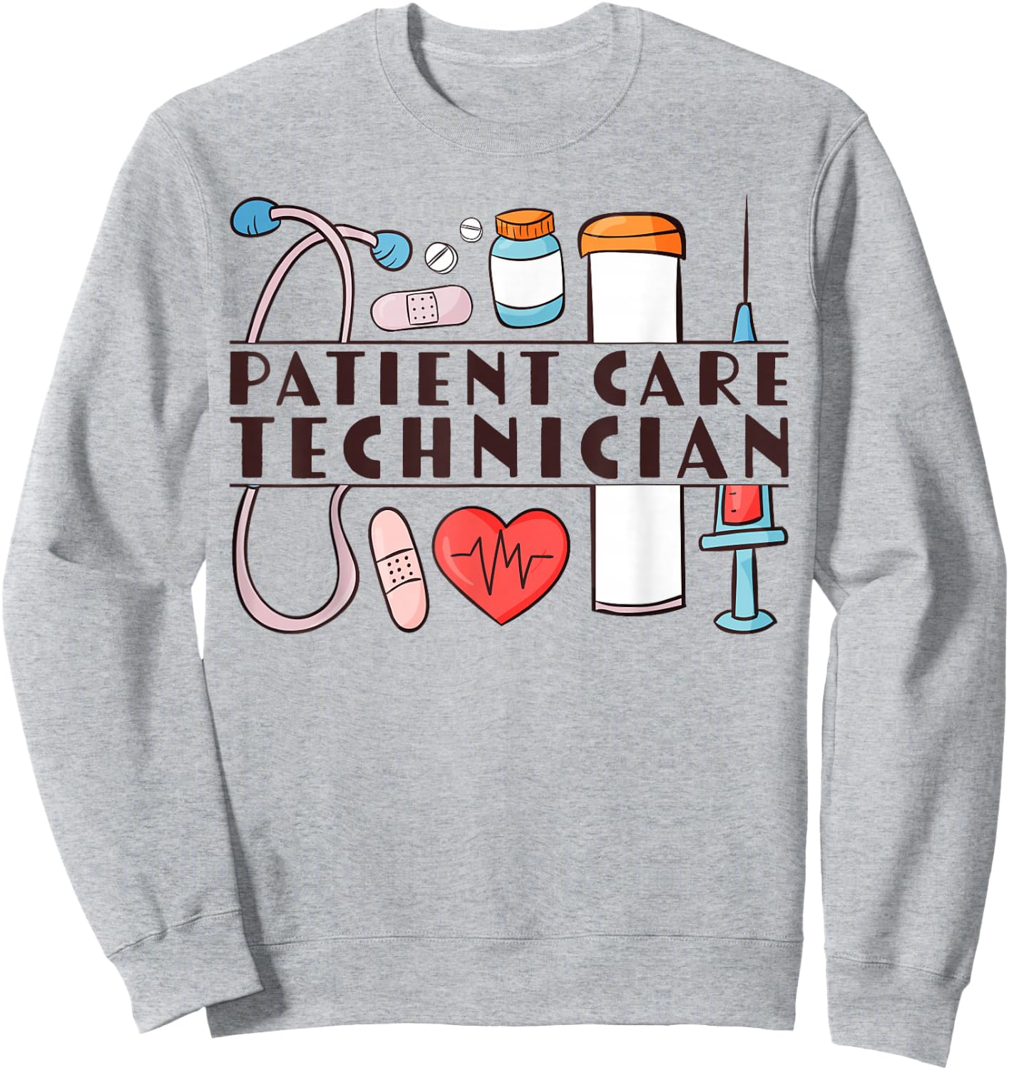 Cute Patient Care Technician PCT Sweatshirt - Sweatshirt | Ash