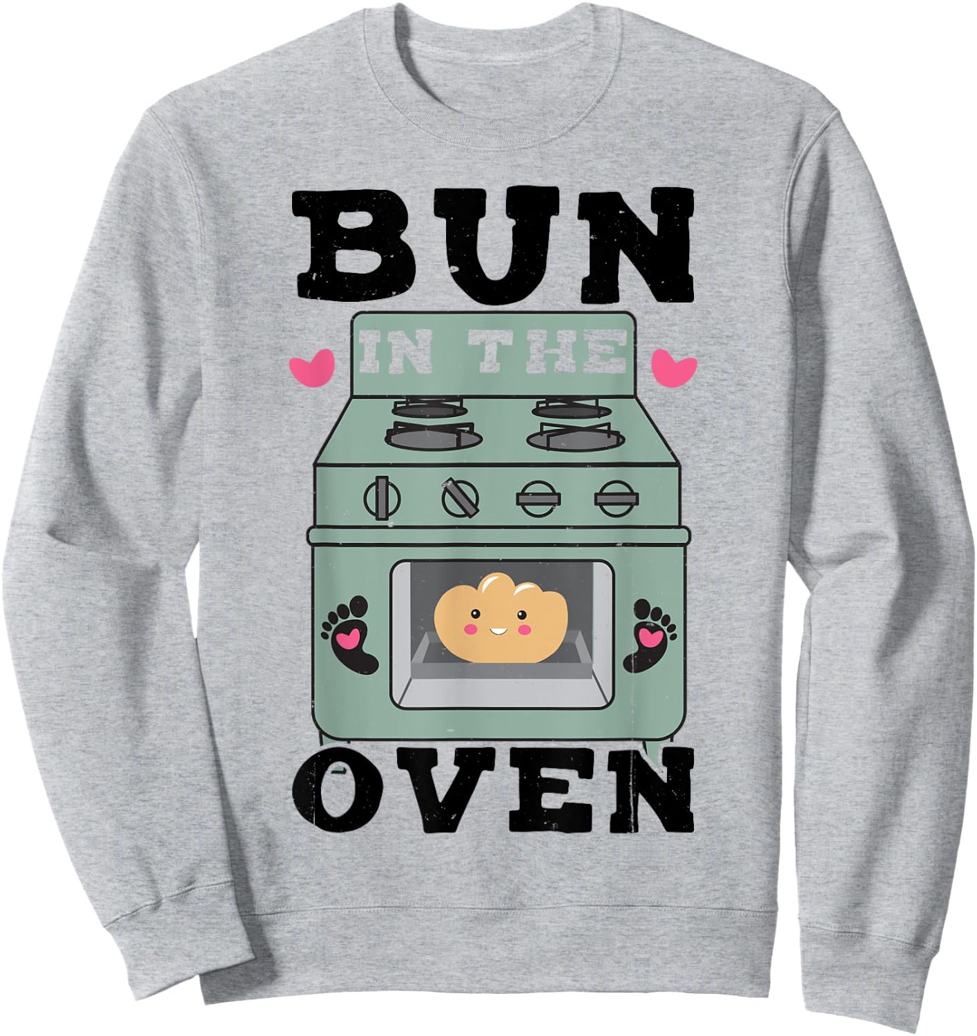 Bun In The Oven - Baby Announcement Sweatshirt - Sweatshirt | Ash