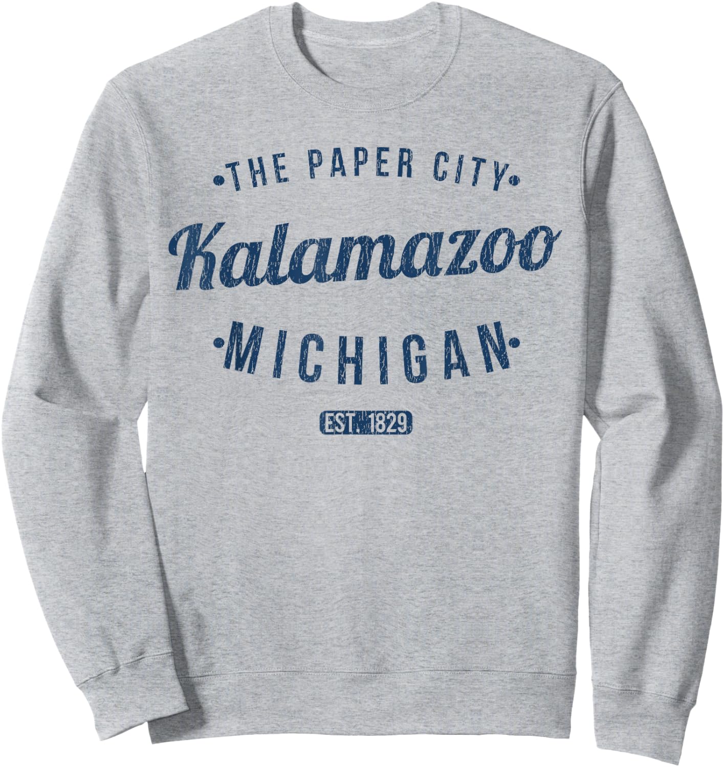 Vintage Kalamazoo Michigan Souvenirs by BAS Kalamazoo MI Retro Vintage Souvenir Sweatshirt - Sweatshirt | Ash
