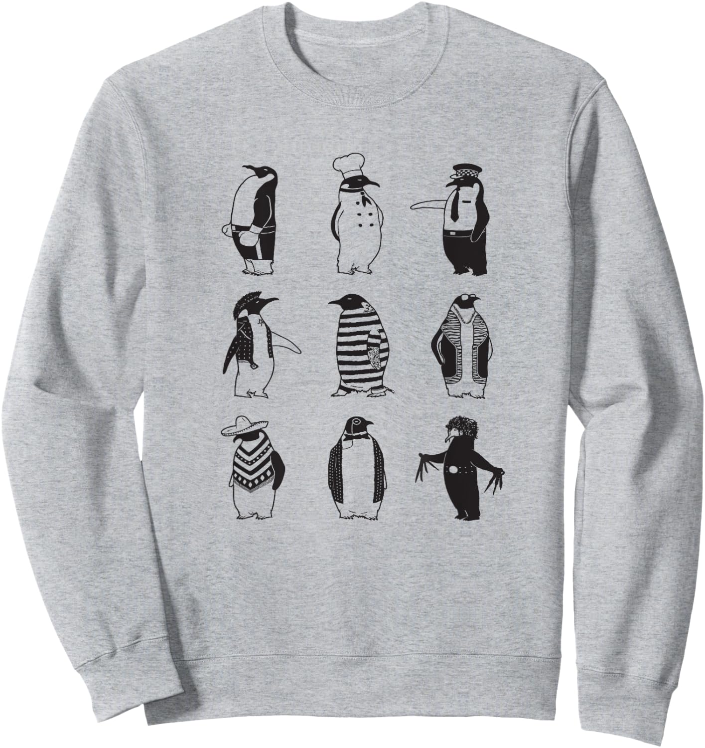 Little Penguin Society Sweatshirt - Sweatshirt | Ash